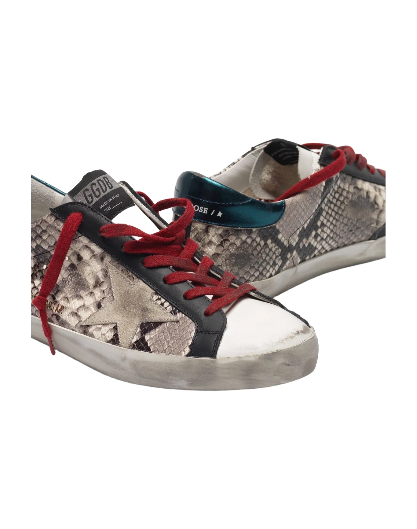 Men | Super-Star Animalier Pattern with Cream Star Green Heel Tab & Red Laces - Image 8