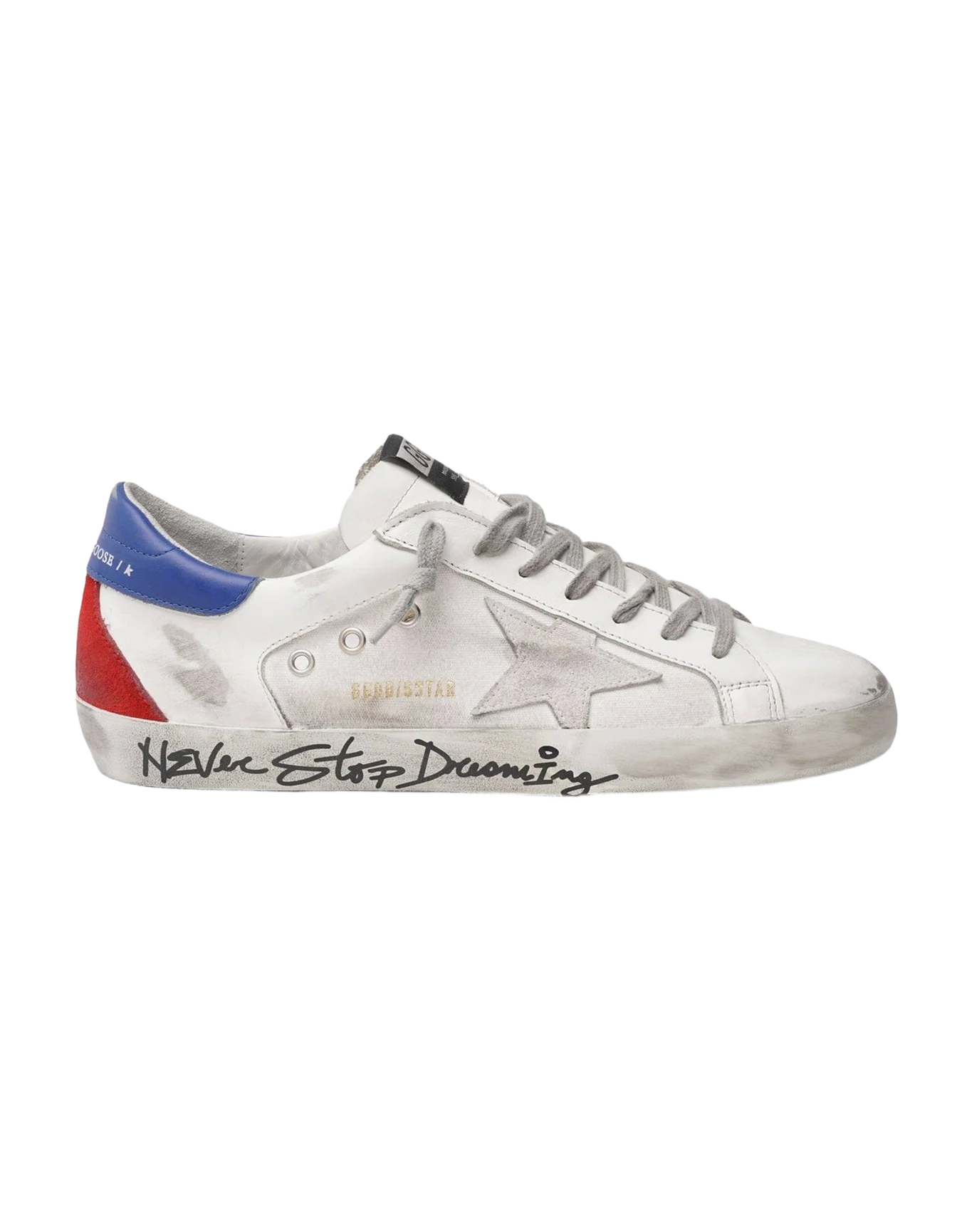 Men | Super-Star Canvas & Leather Upper Signature Foxi | White x Blue x Ruby x Red