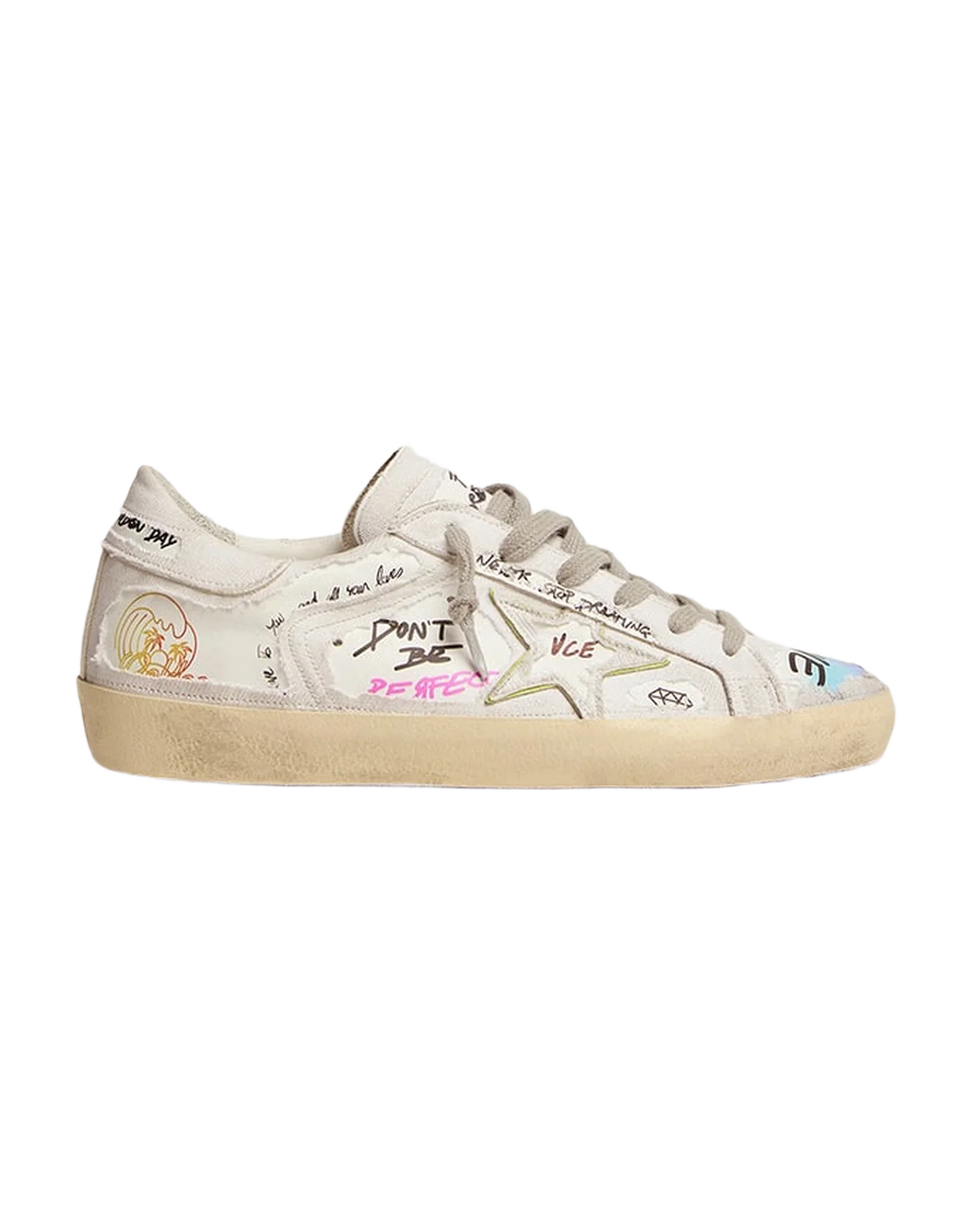 Men | Super-Star Dream Maker White with Reverse Construction | White x Multicolor - Image 2
