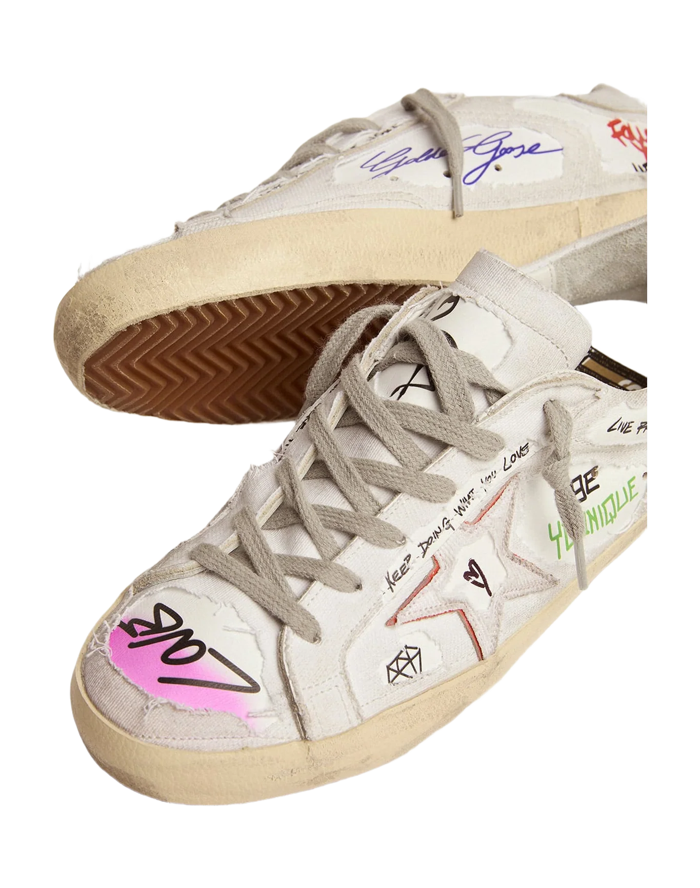 Men | Super-Star Dream Maker White with Reverse Construction | White x Multicolor - Image 4