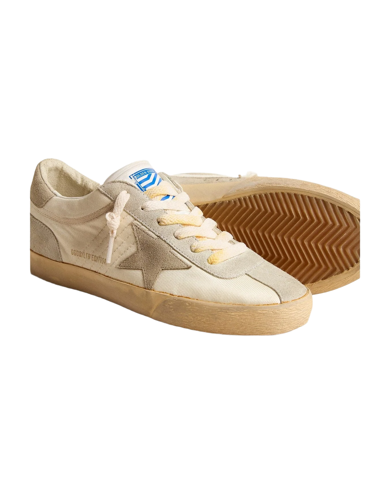 Men | Super-Star Lab Nylon with Dove-Gray Star & Ice-Gray Suede Inserts | White x Ice x Taupe