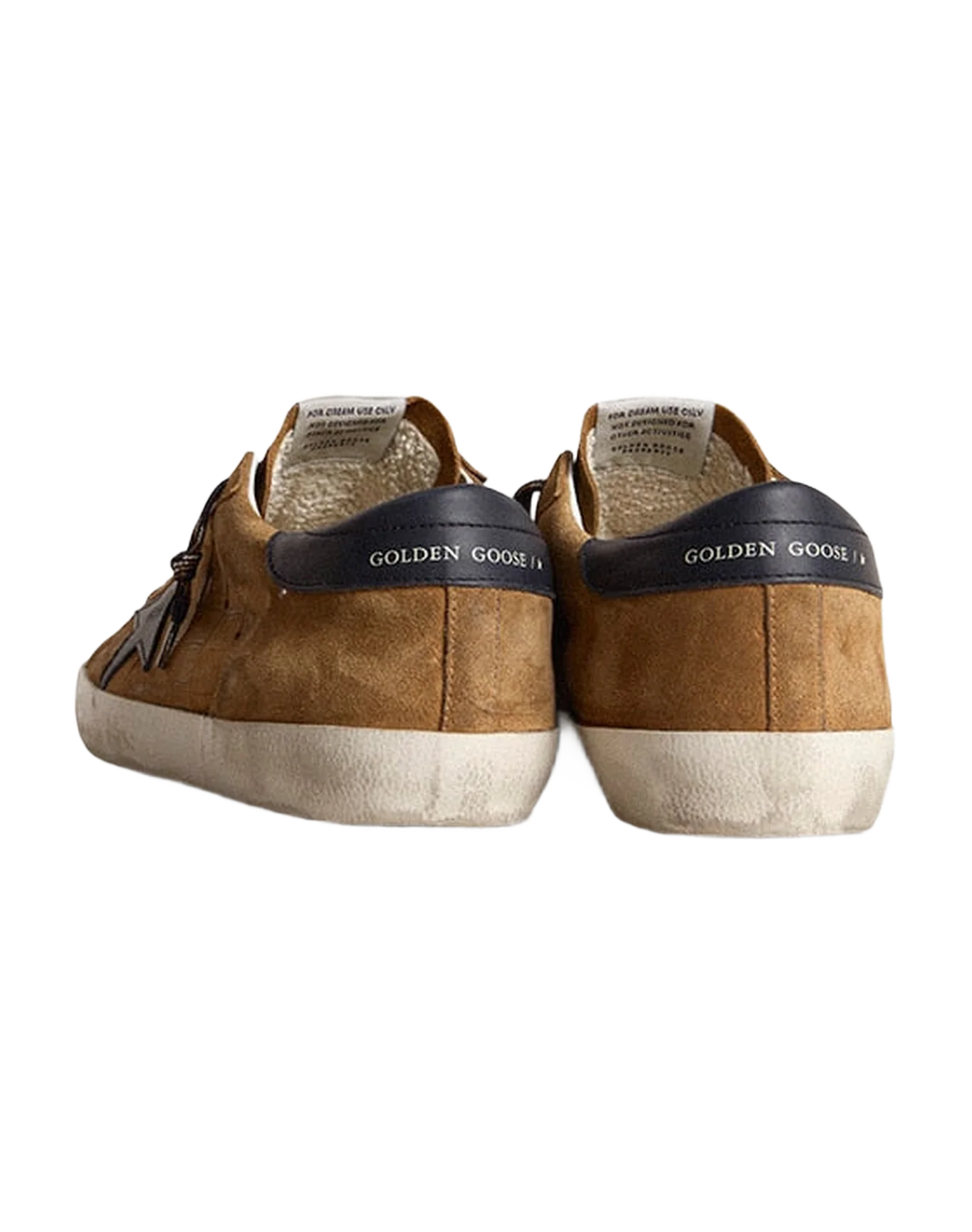 Men | Super-Star Ltd Tobacco-Colored Croc-Print Leather with Midnight Blue Leather Star & Heel Tab | Cognac x Blue - Image 3