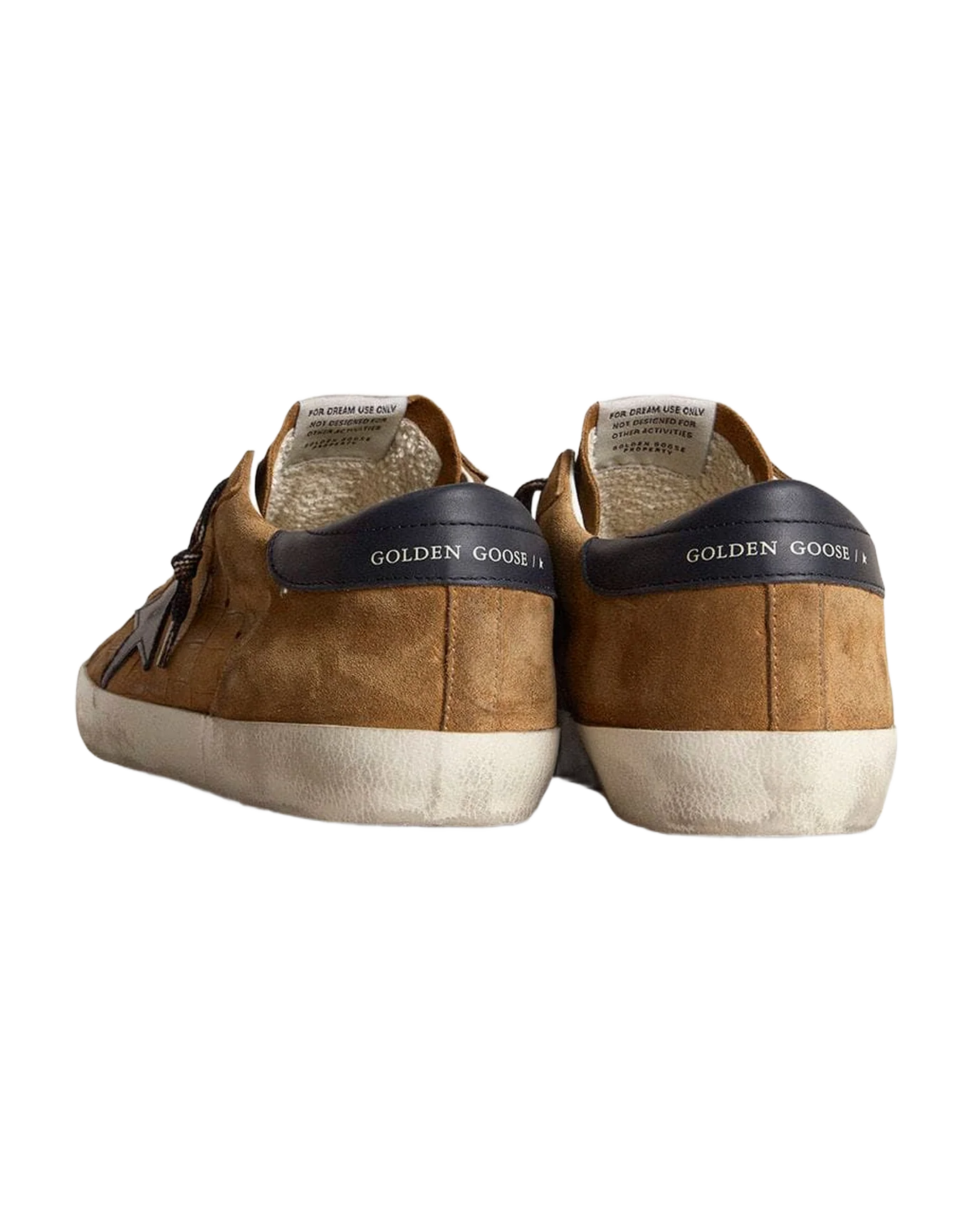 Men | Super-Star Ltd Tobacco-Colored Croc-Print Leather with Midnight Blue Leather Star & Heel Tab | Cognac x Blue - Image 5