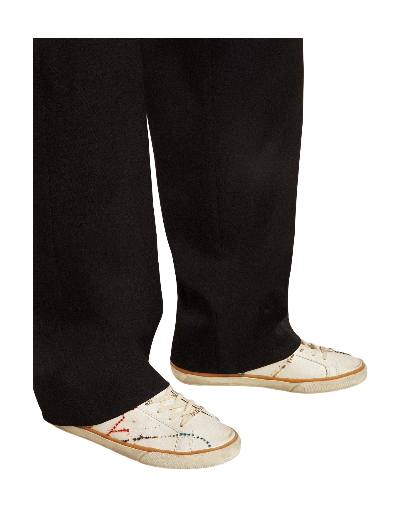 Men | Super-Star Ltd with Perforated Star & Metallic Leather Heel Tab | Optic White x Silver - Image 8