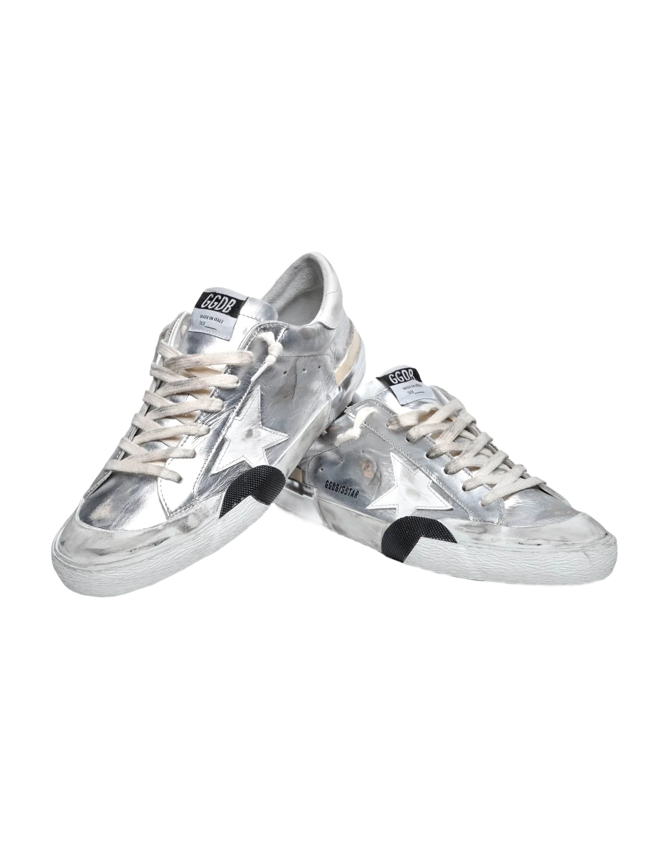 Men | Super-Star Sneakers Silver Leather | Silver x White x Milk - Image 3