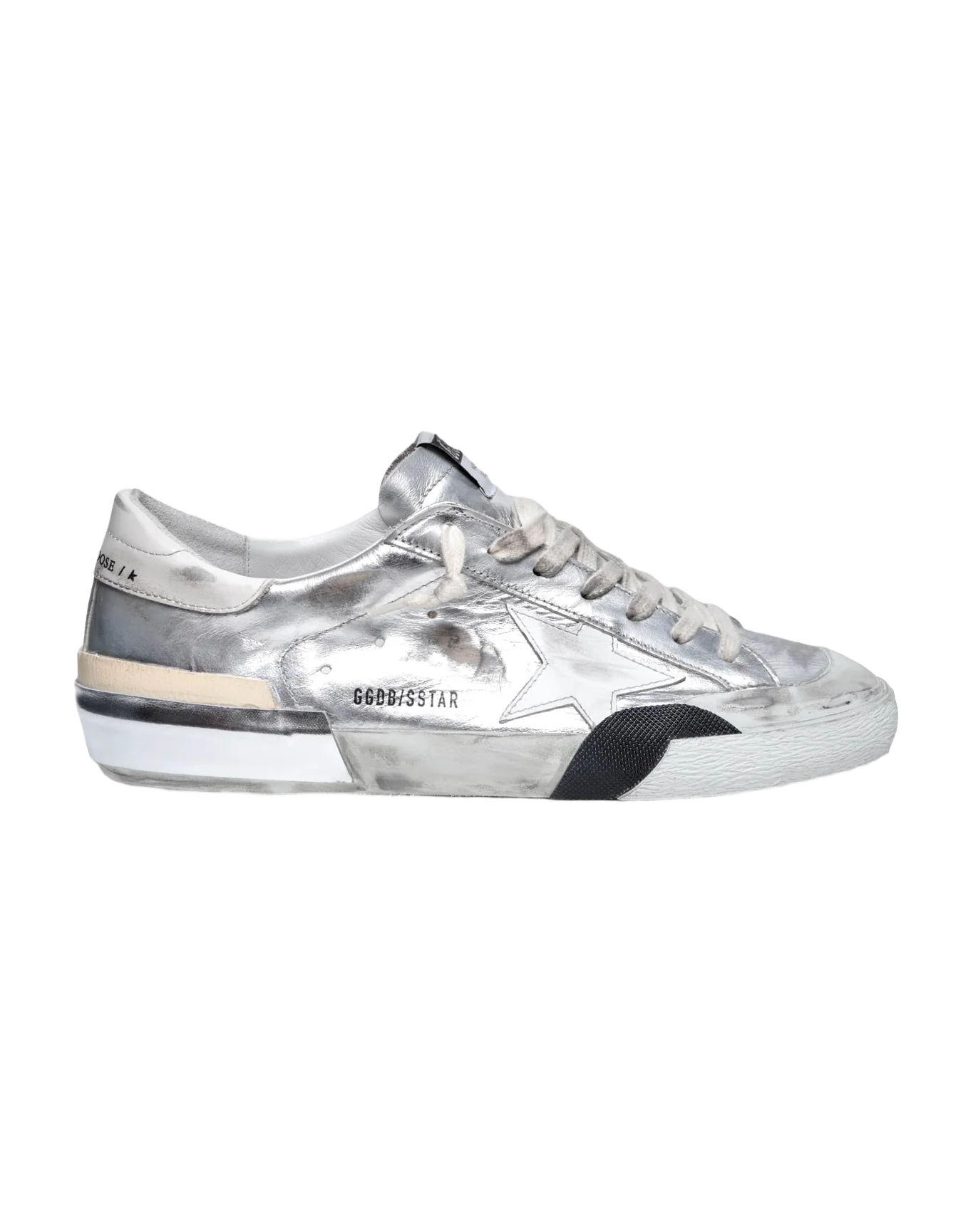 Men | Super-Star Sneakers Silver Leather | Silver x White x Milk - Image 7