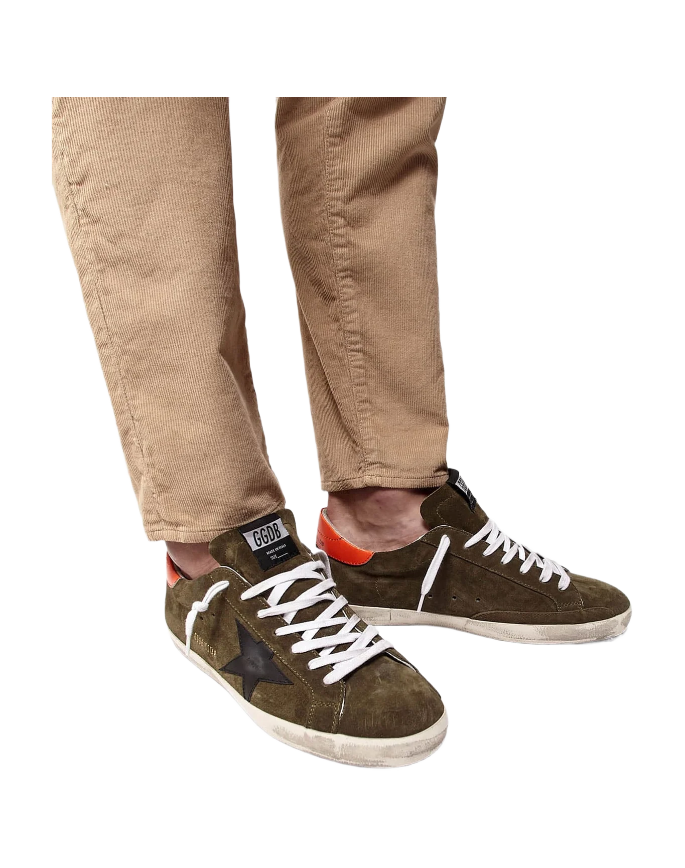 Men | Super-Star Sneakers Suede with Orange Heel Tab - Image 3