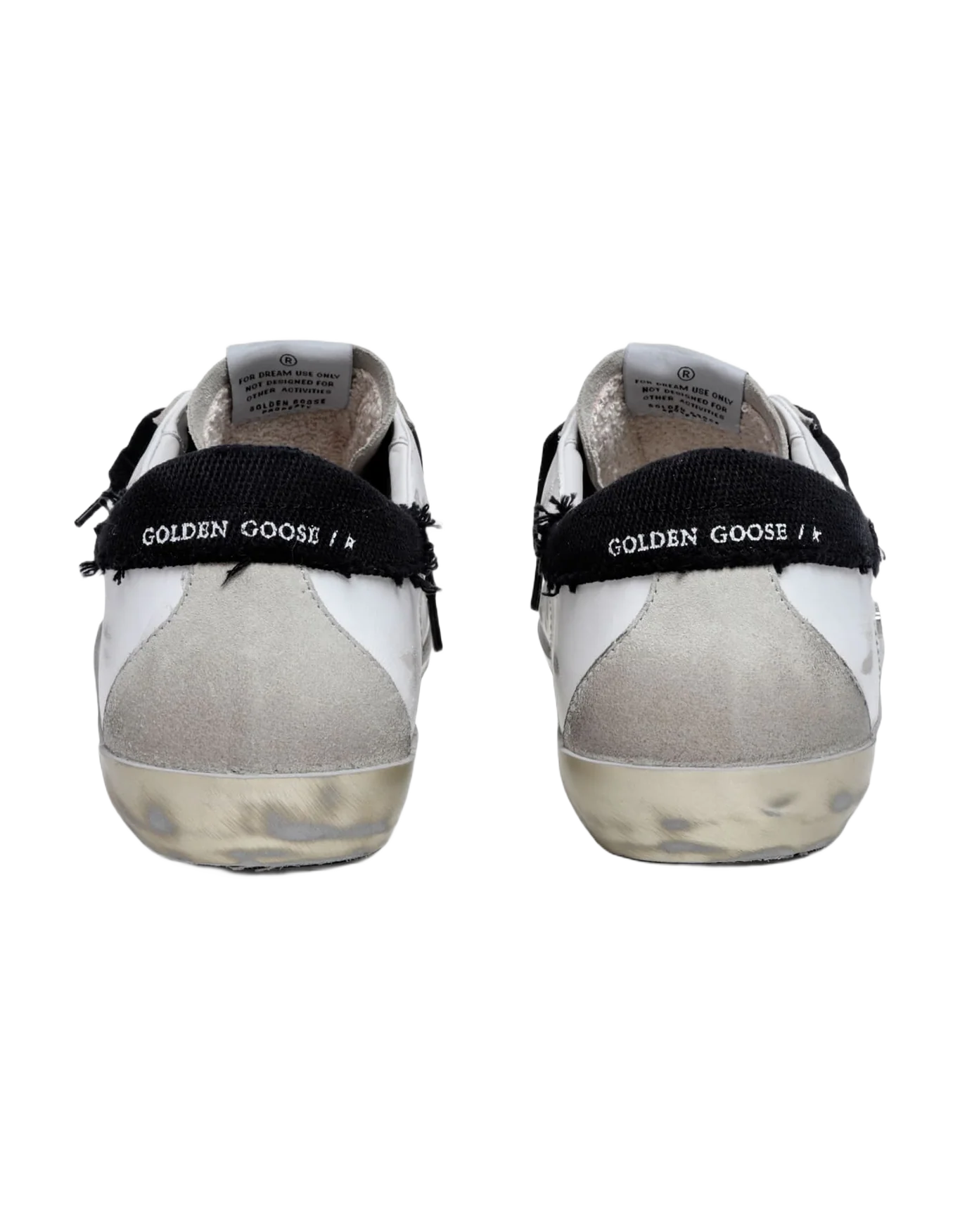 Men | Super-Star Sneakers White Leather with Black Distressed Canvas Heel Tab | White x Ice x Black - Image 8