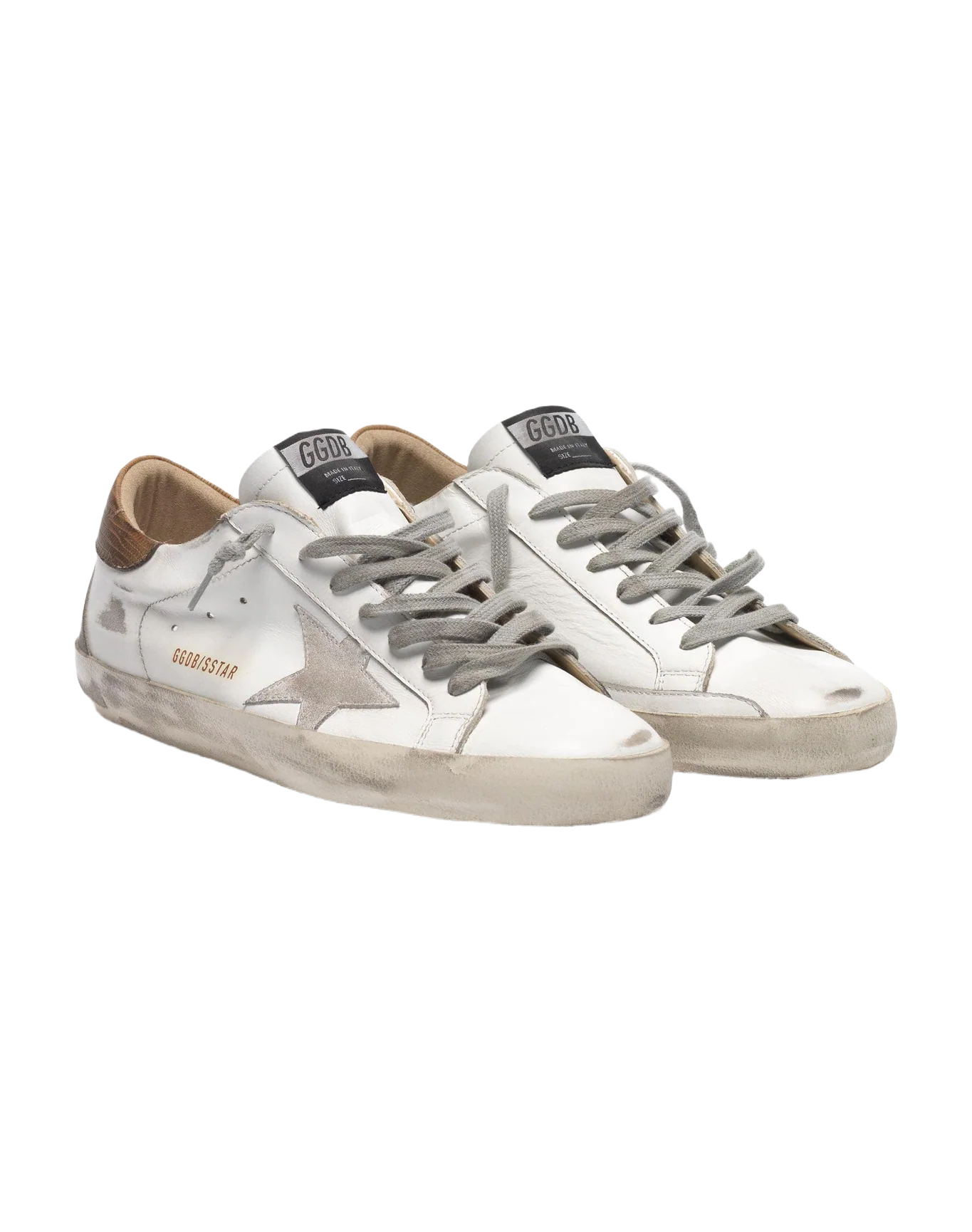 Men | Super-Star Sneakers White Leather with Brown Laminated Heel Tab - Image 8