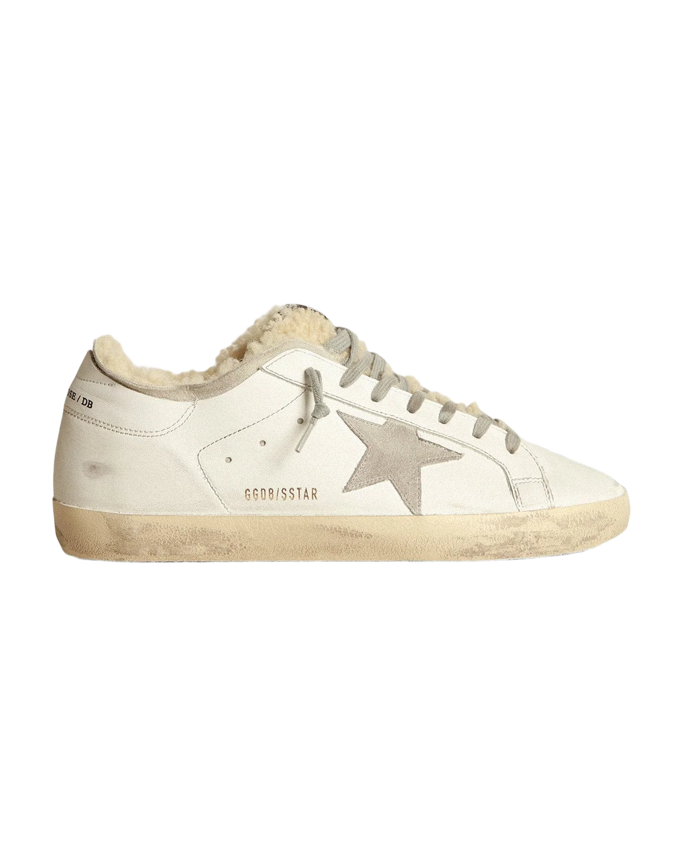 Men | Super-Star Sneakers with Double Structure Shearling | White x Ice x Beige - Image 2