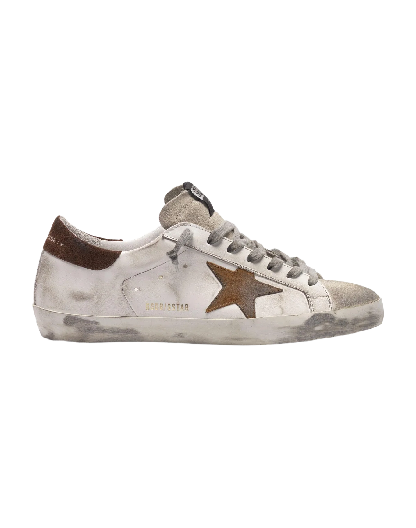 Men | Super-Star White Leather with Brown Star & Heel Tab - Image 6