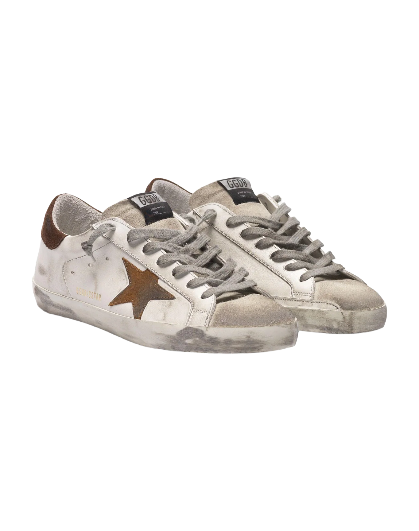 Men | Super-Star White Leather with Brown Star & Heel Tab - Image 8