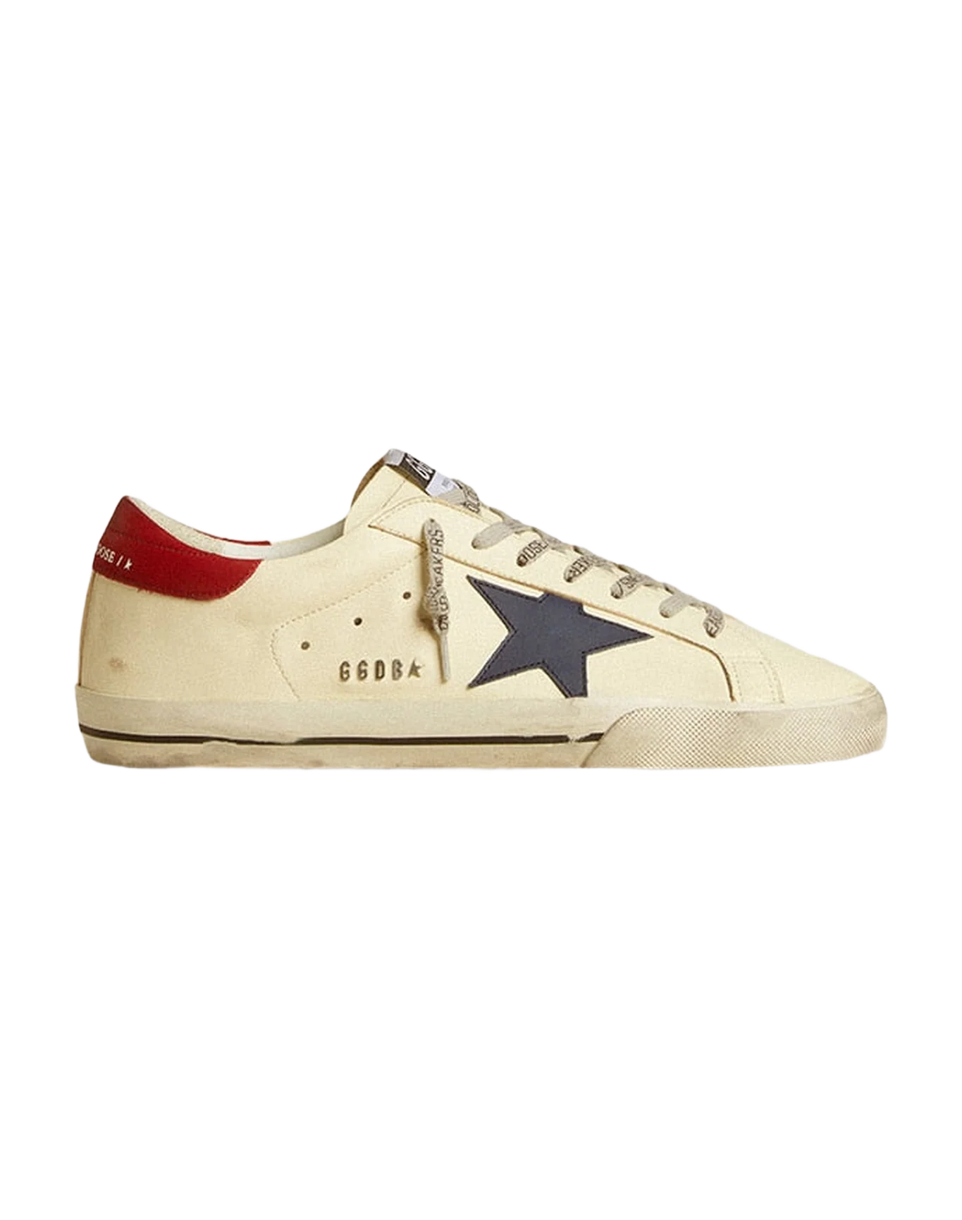 Men | Super-Star White Leather with Red Heel Tab | White x Blue x Red - Image 2