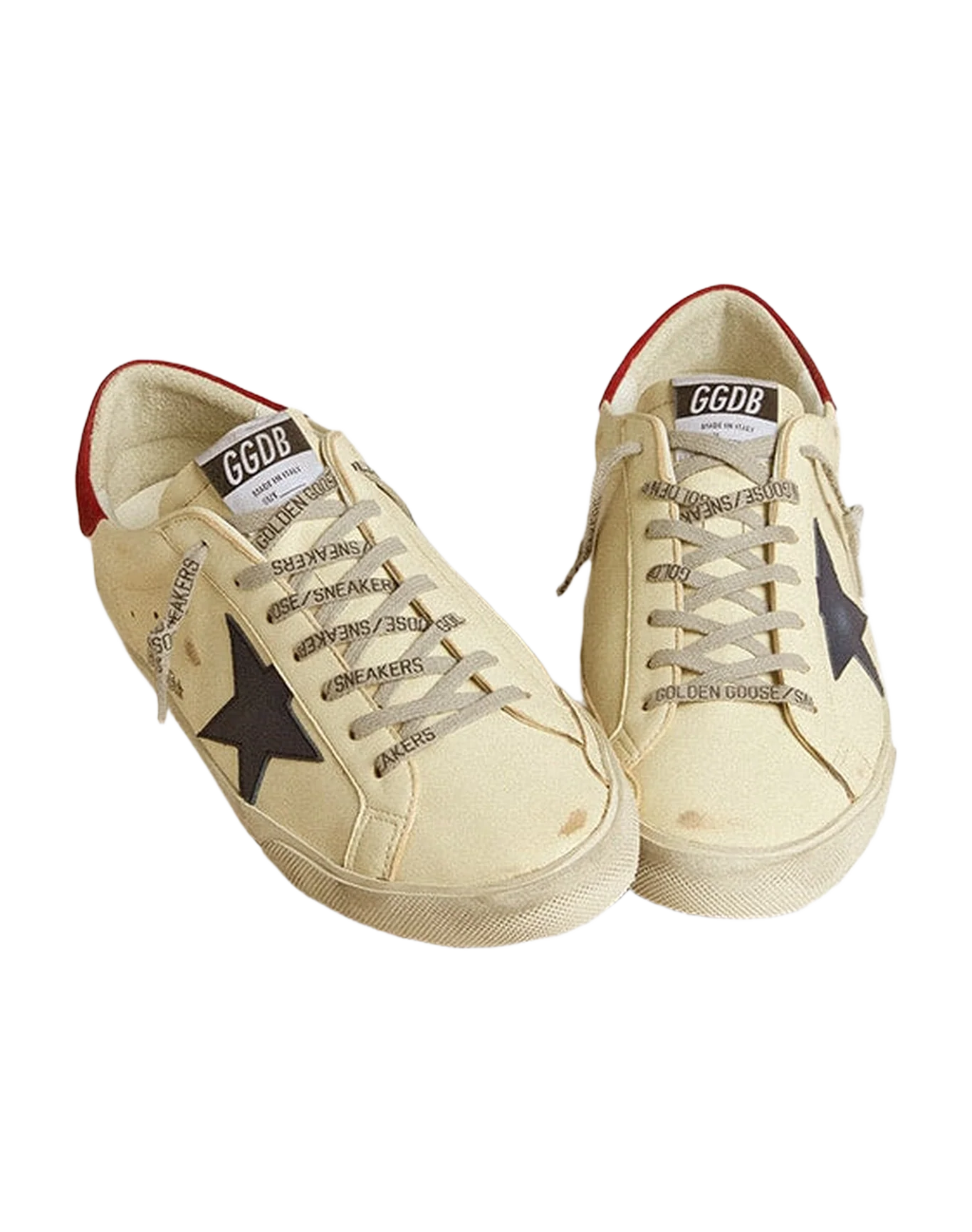 Men | Super-Star White Leather with Red Heel Tab | White x Blue x Red - Image 4