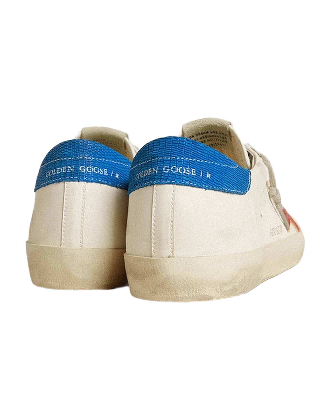 Men | Super-Star with Red Star & Light Blue Heel Tab | White x Red x Blue - Image 5