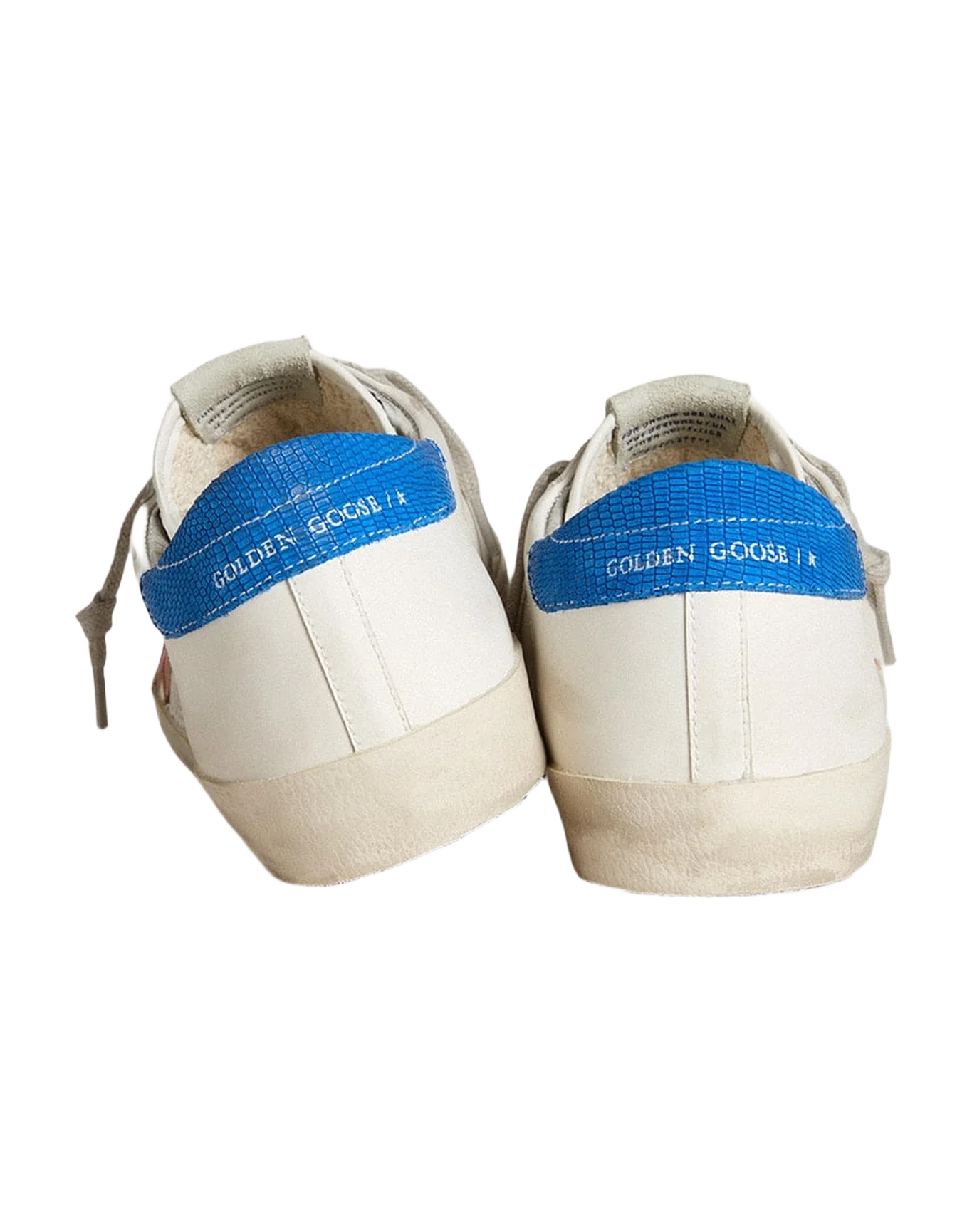 Men | Super-Star with Red Star & Light Blue Heel Tab | White x Red x Blue - Image 7