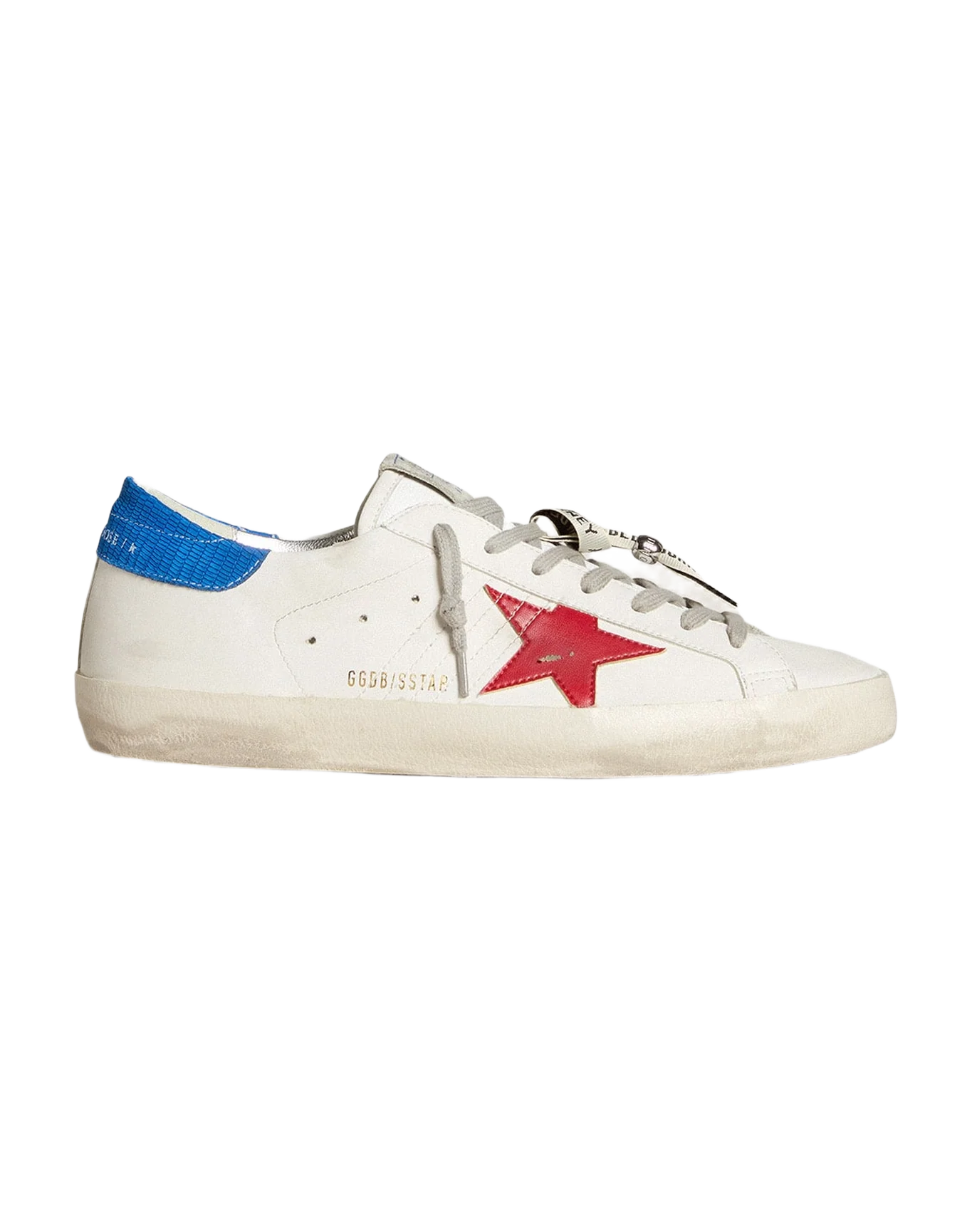 Men | Super-Star with Red Star & Light Blue Heel Tab | White x Red x Blue - Image 8