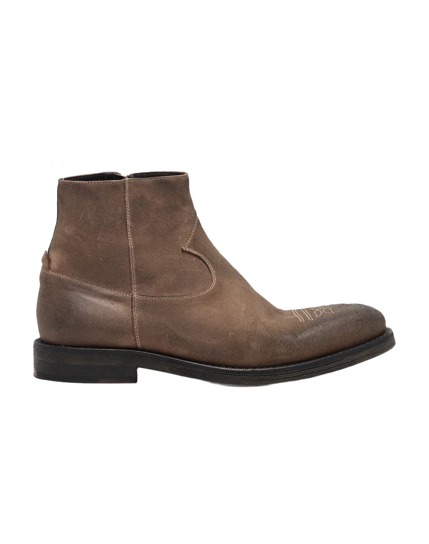 Men | Toro Suede Ankle Boots with Cowboy-Style Embroidery - Image 3
