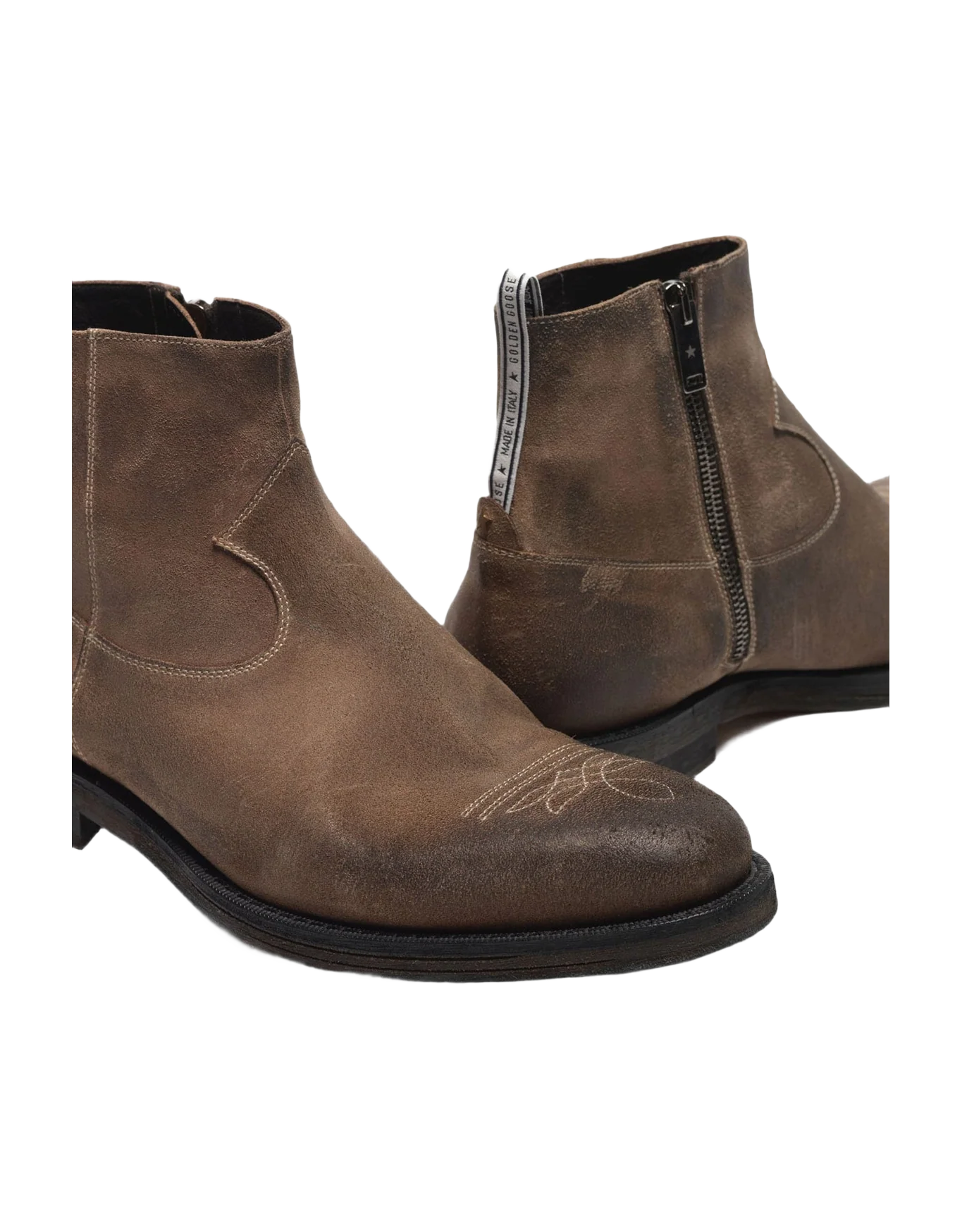Men | Toro Suede Ankle Boots with Cowboy-Style Embroidery - Image 4