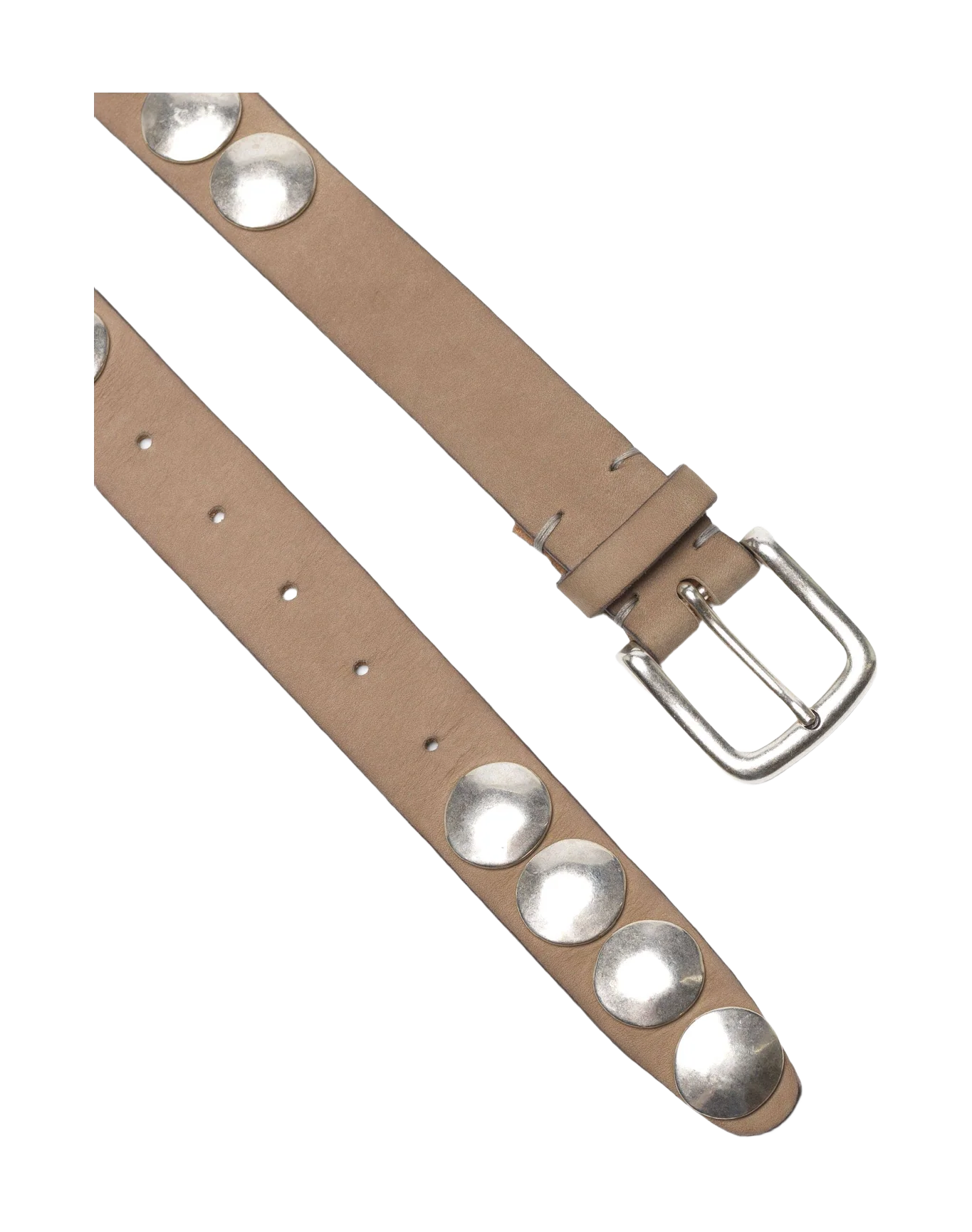Men | Trinidad Brown Belt with Circular Studs - Image 3