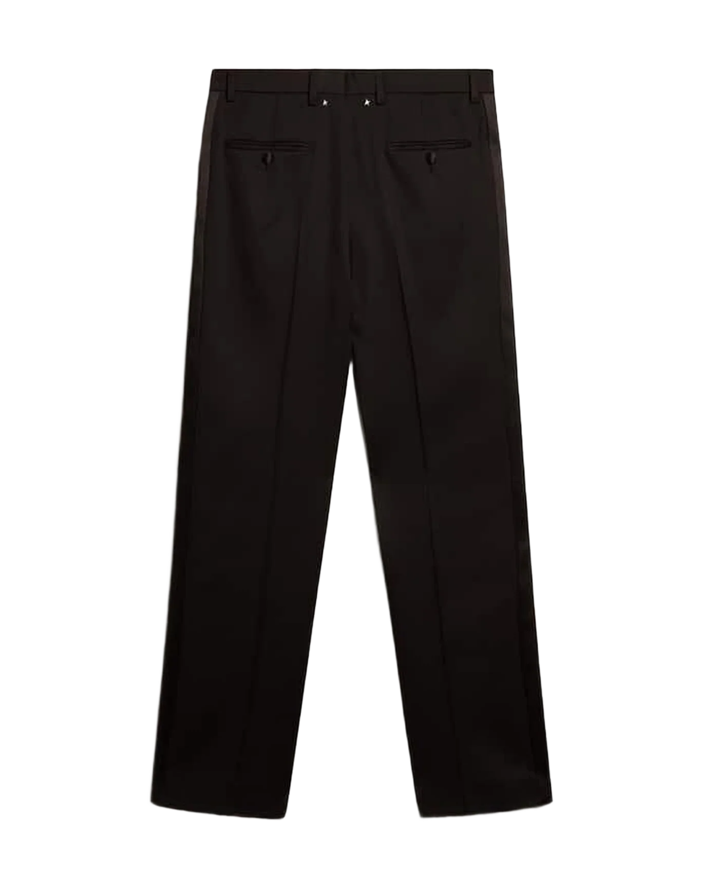 Men | Tuxedo Pants Black Wool Gabardine | Black - Image 3