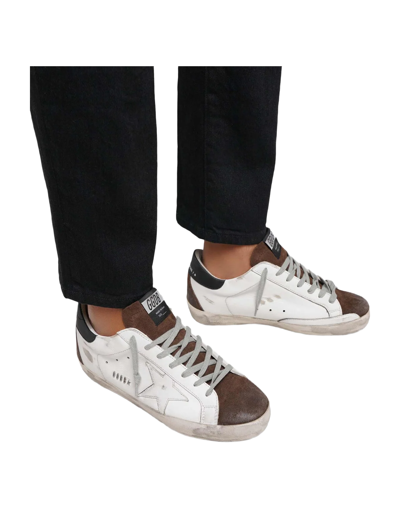Men | Two-Tone White & Brown Super-Star Sneakers - Image 3
