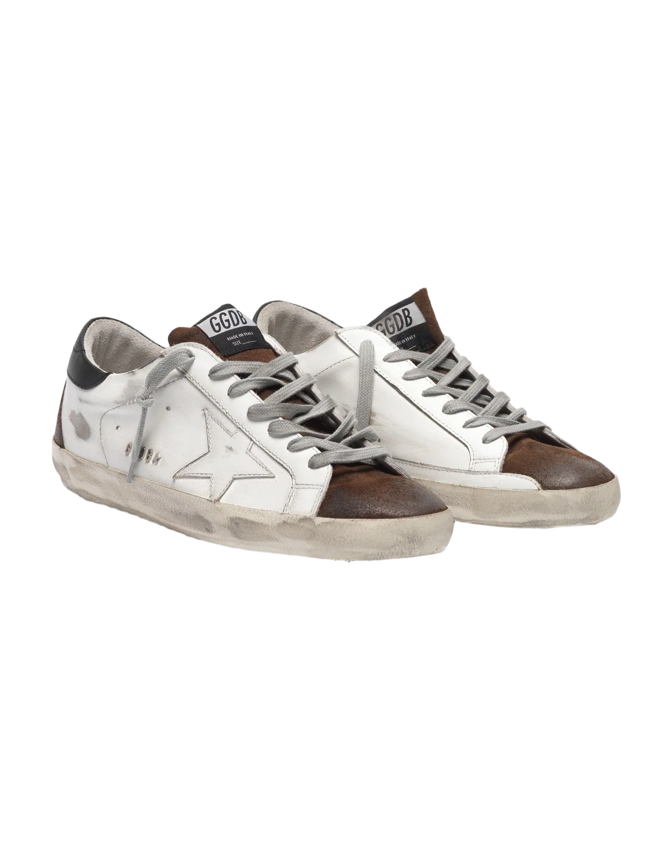 Men | Two-Tone White & Brown Super-Star Sneakers - Image 4
