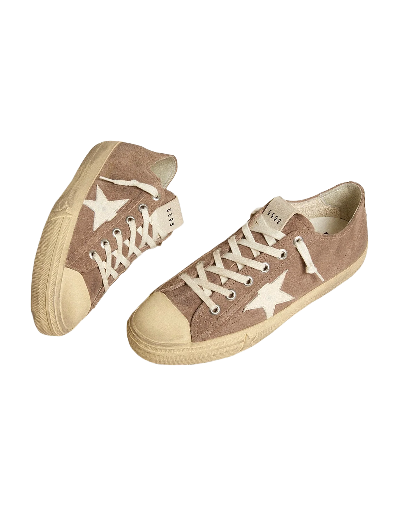 Men | V-Star Dove-Gray Suede with White Nappa Leather Star | Cinder x White - Image 10