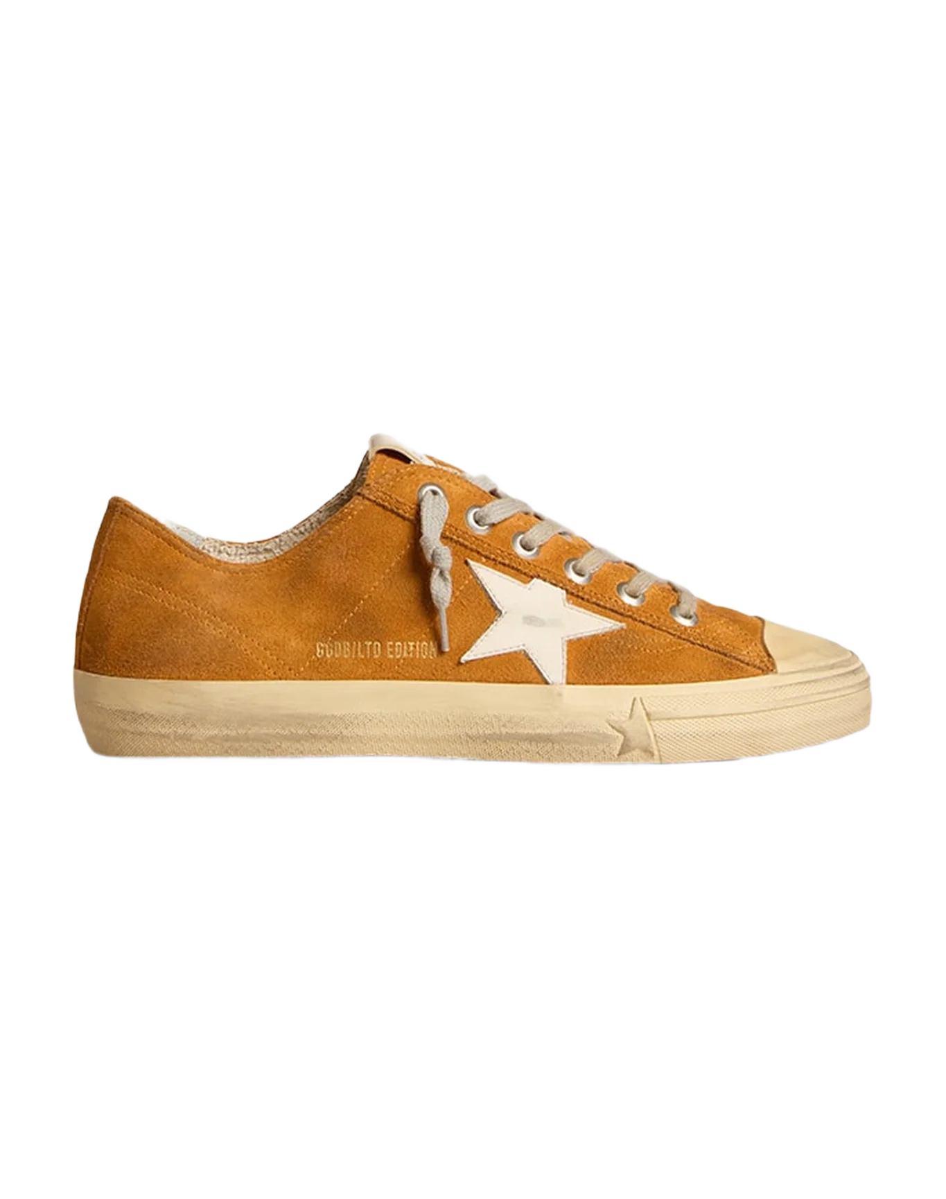 Men | V-Star Ltd Camel Suede with A Milk-White Leather Star | Cathay Spice x Milk - Image 2