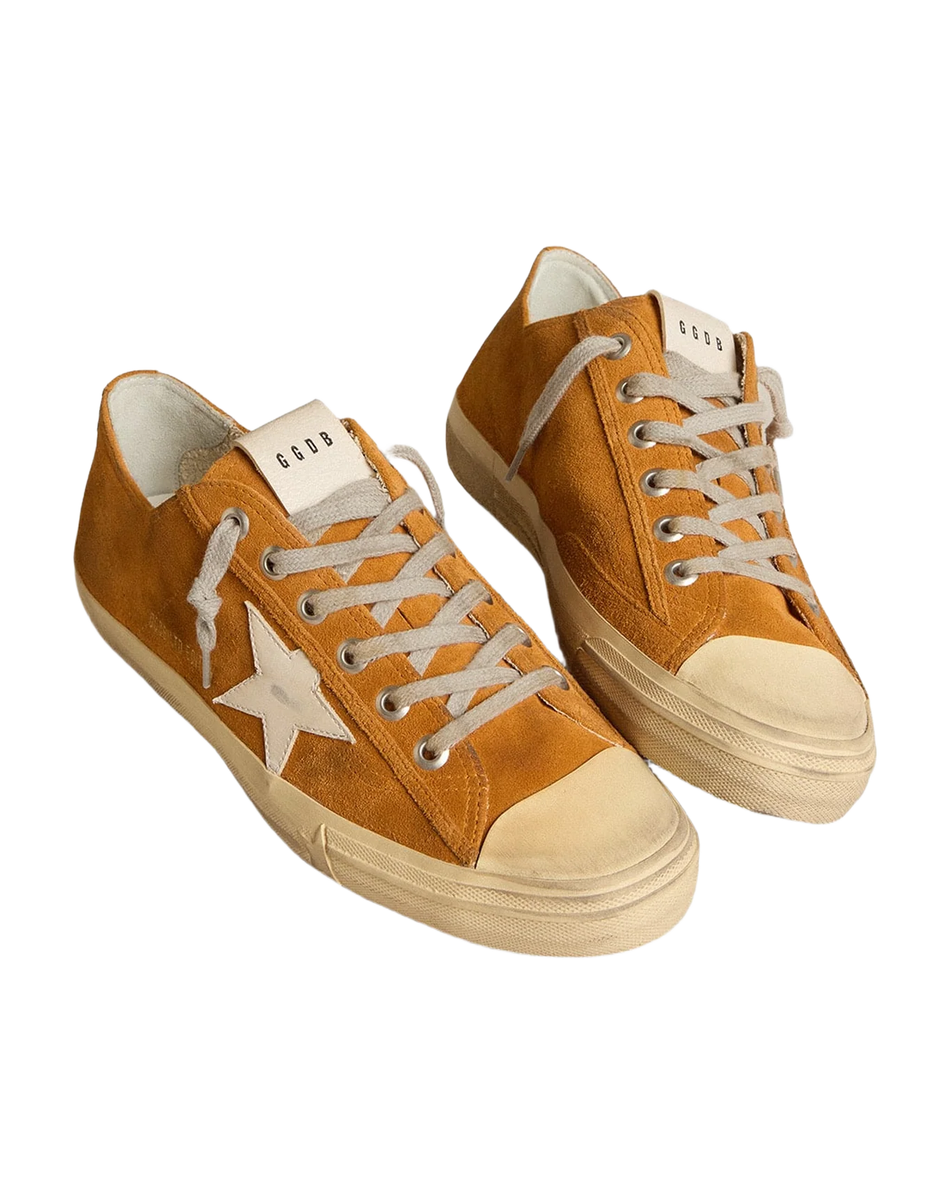 Men | V-Star Ltd Camel Suede with A Milk-White Leather Star | Cathay Spice x Milk - Image 4
