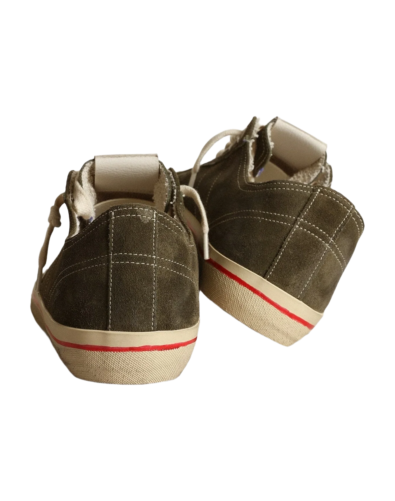 Men | V-Star Ltd Dark Green Suede with Ivory Star | Dark Green x Ivory