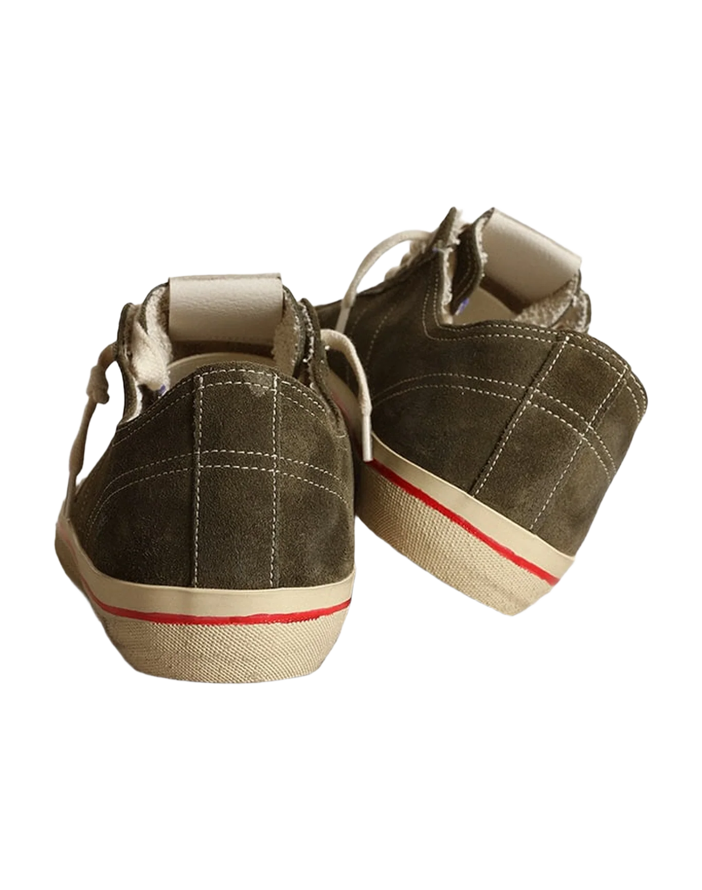 Men | V-Star Ltd Dark Green Suede with Ivory Star | Dark Green x Ivory - Image 4