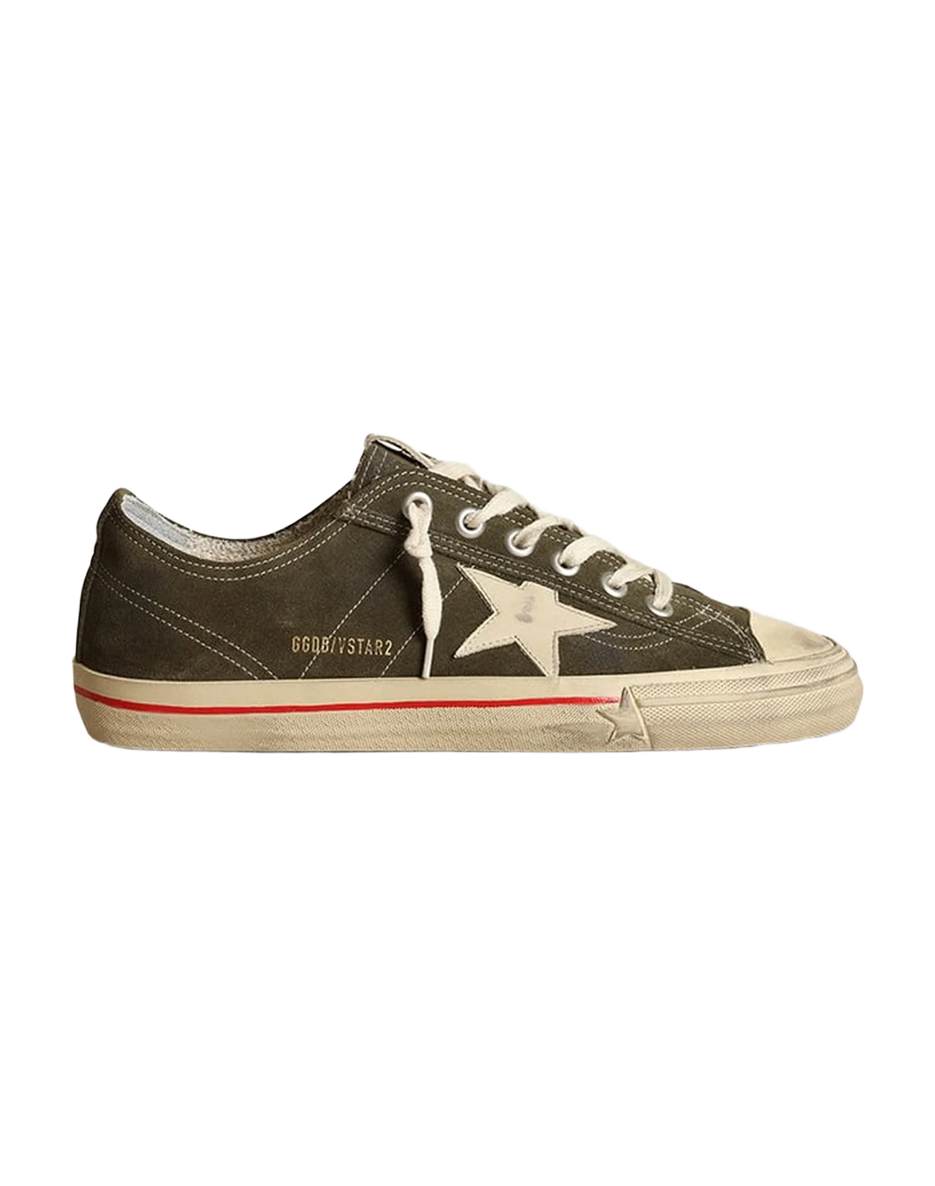 Men | V-Star Ltd Dark Green Suede with Ivory Star | Dark Green x Ivory - Image 5