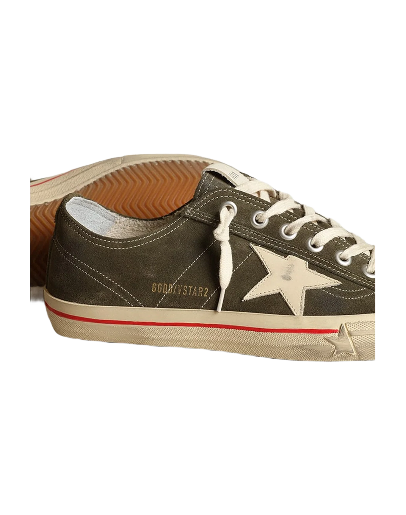 Men | V-Star Ltd Dark Green Suede with Ivory Star | Dark Green x Ivory - Image 6