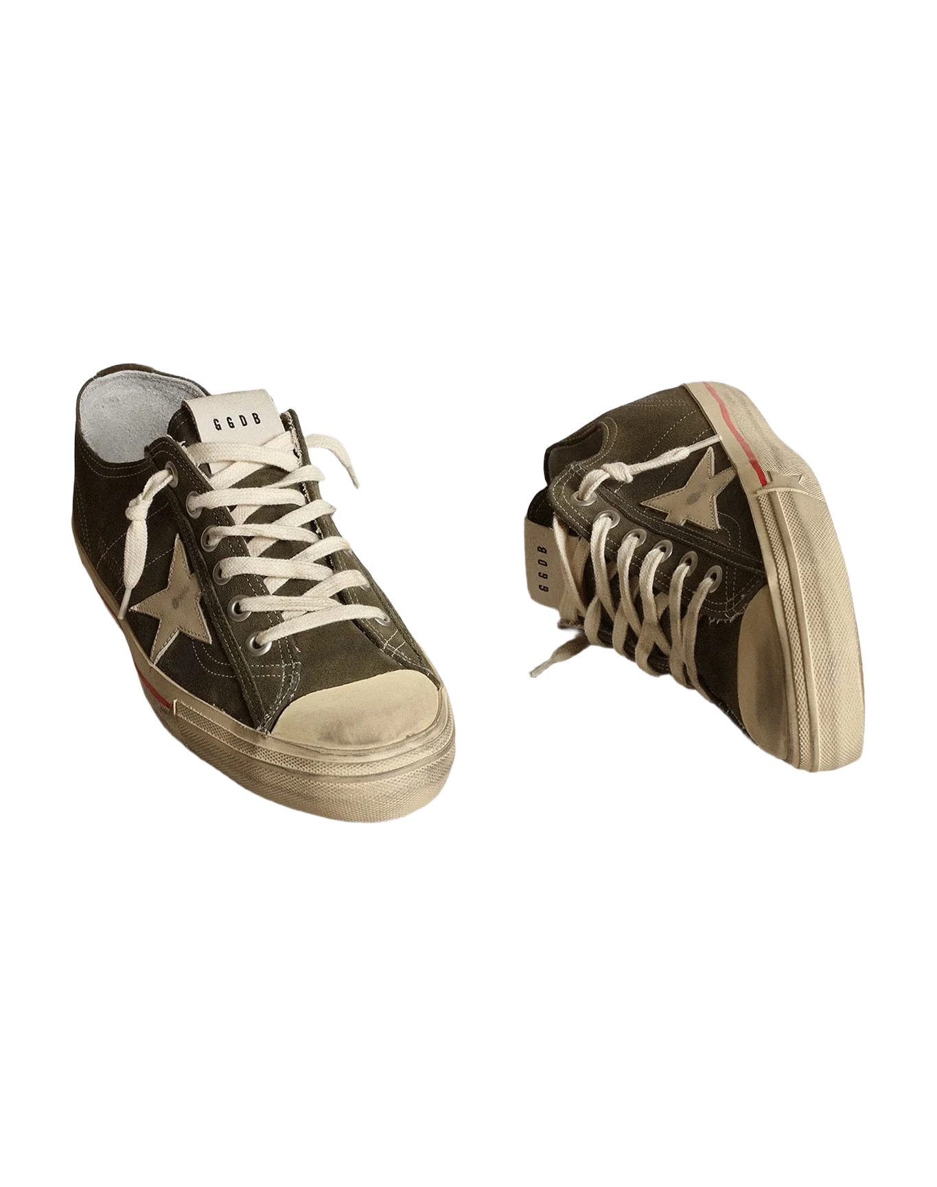 Men | V-Star Ltd Dark Green Suede with Ivory Star | Dark Green x Ivory - Image 8