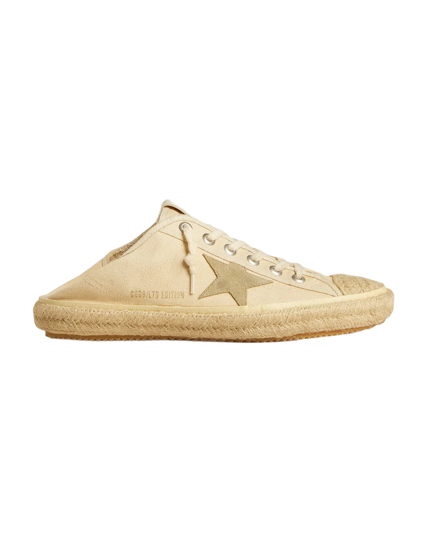 Men | V-Star Sabot Canvas with Beige Suede Star | Buttercream x Ice - Image 2