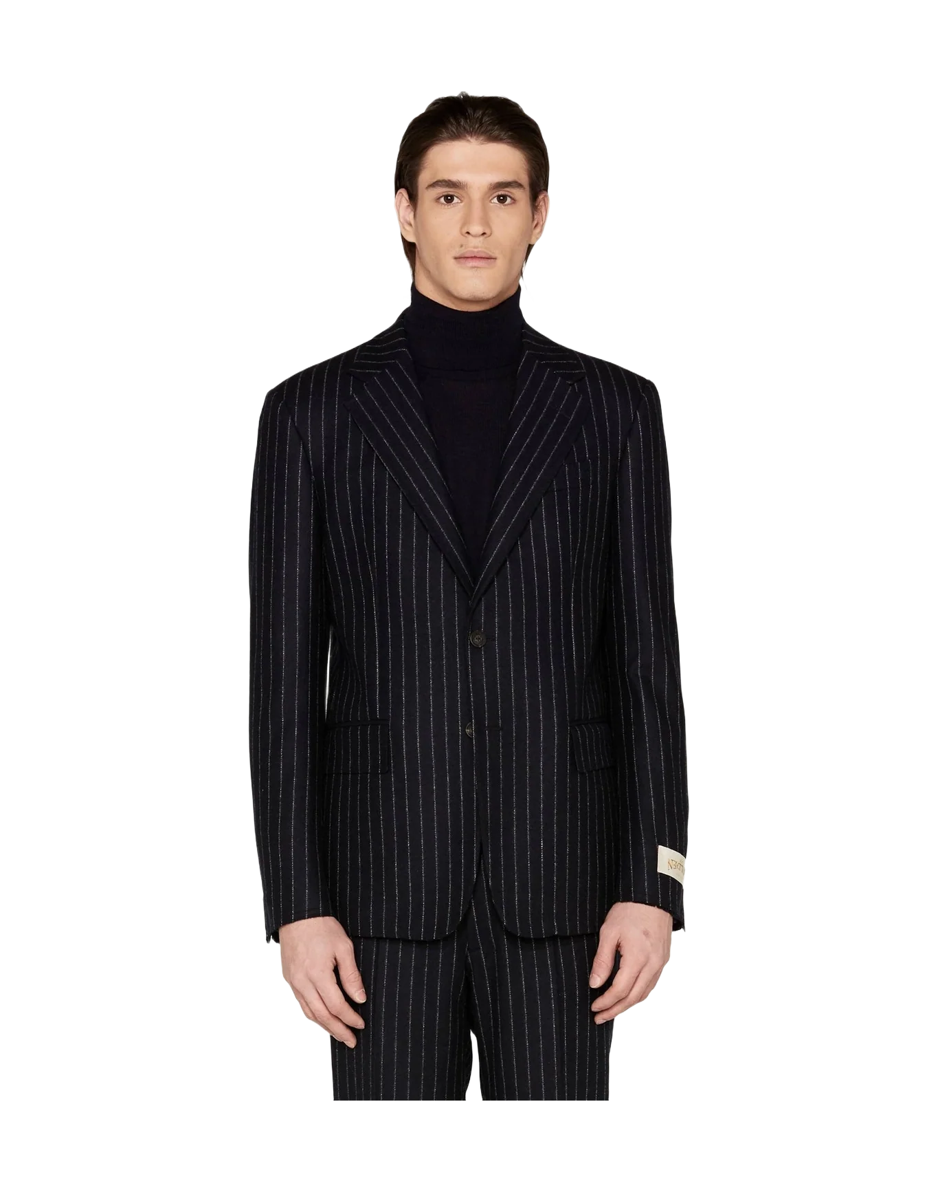 Men | Venice Single-Breasted Jacket with Pin Striped Pattern