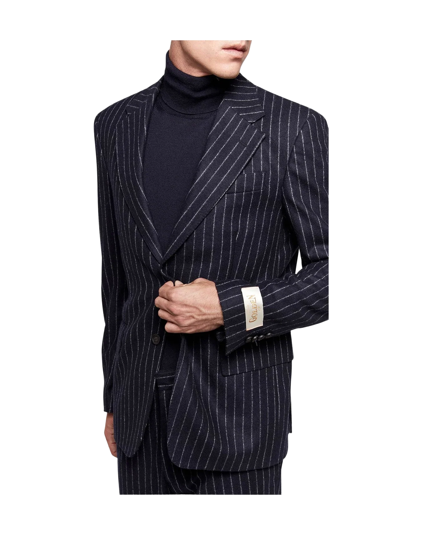 Men | Venice Single-Breasted Jacket with Pin Striped Pattern - Image 5