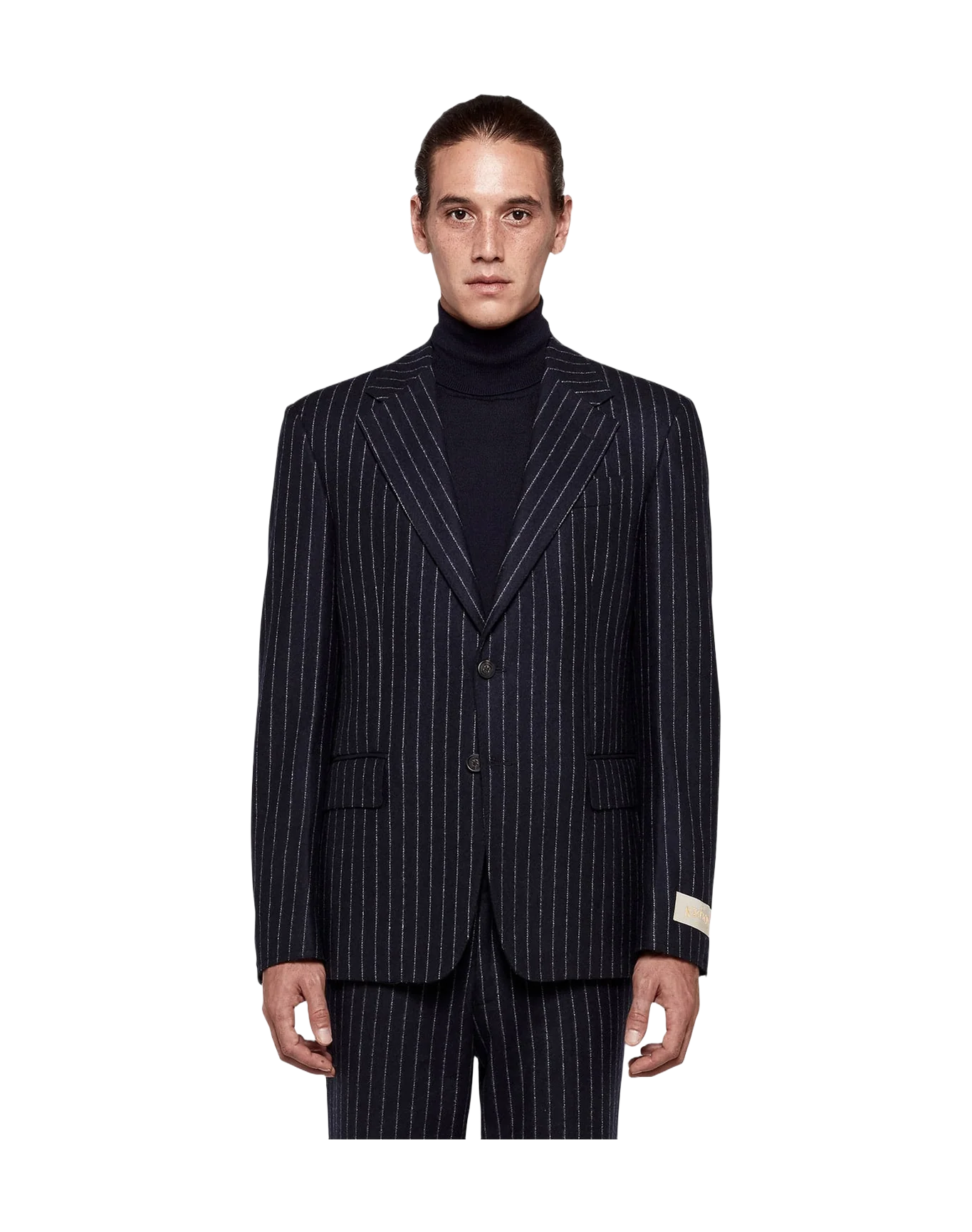 Men | Venice Single-Breasted Jacket with Pin Striped Pattern - Image 6