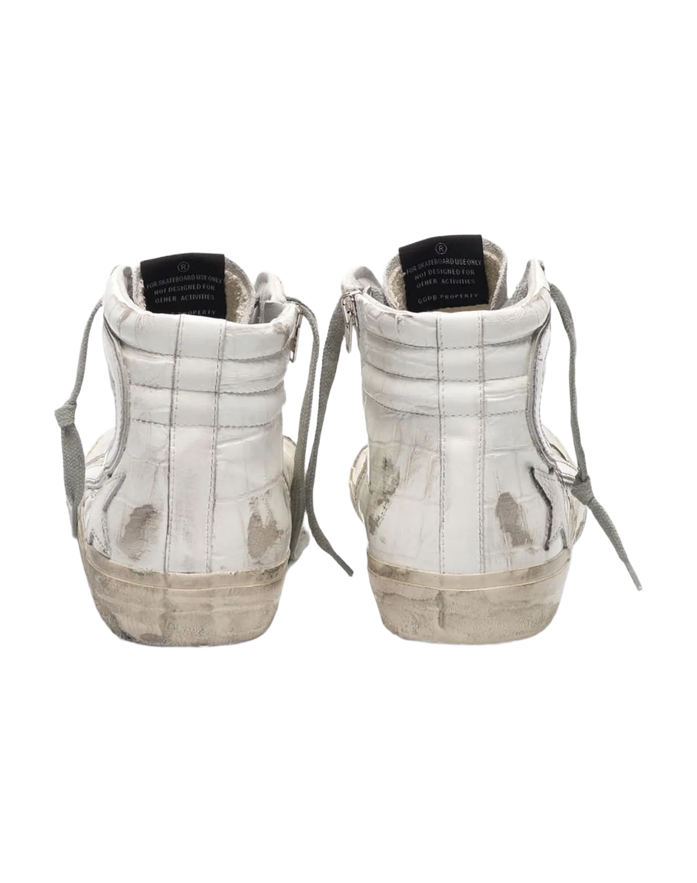Men | White Patchwork Shades Slide Sneakers - Image 2