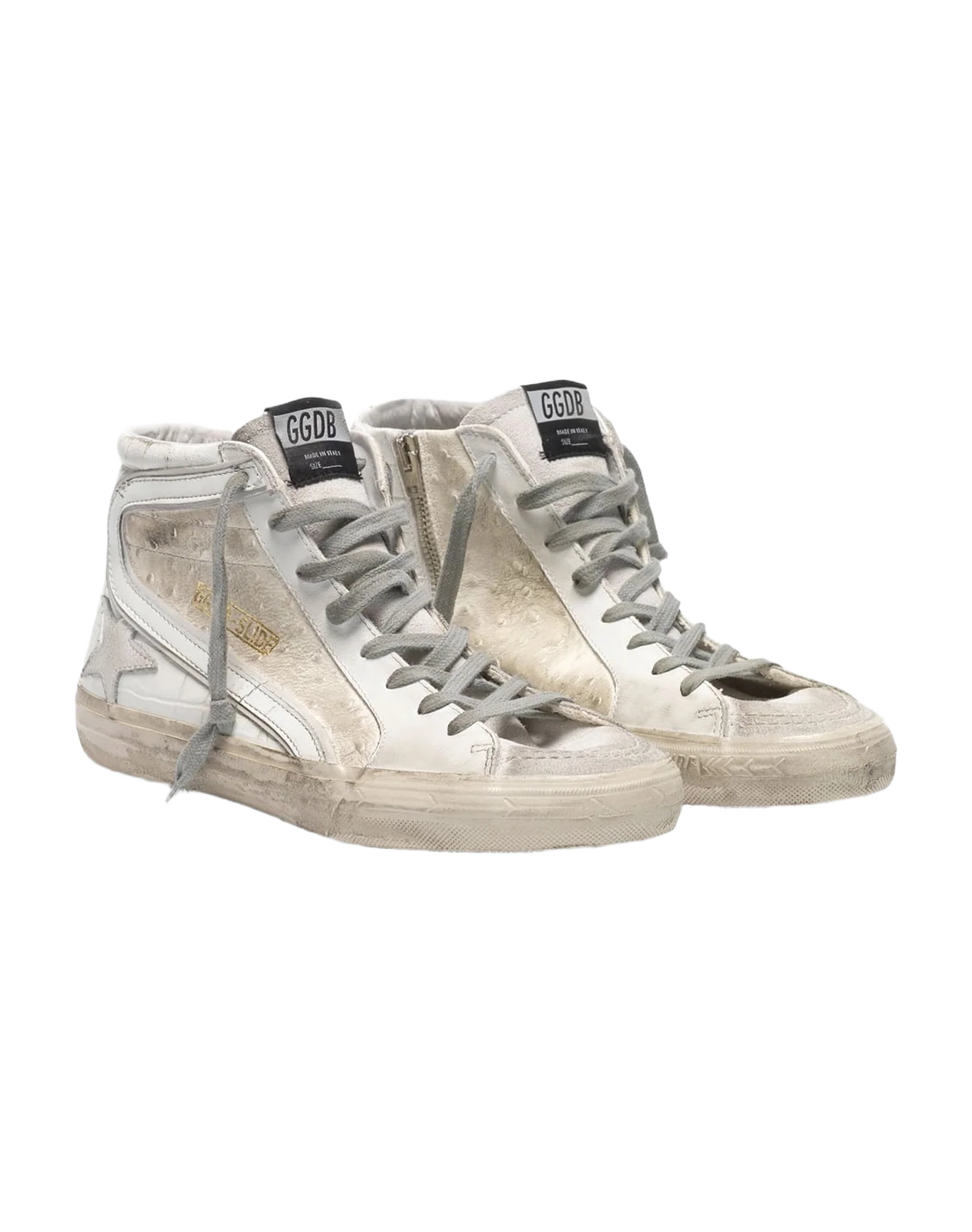 Men | White Patchwork Shades Slide Sneakers - Image 4