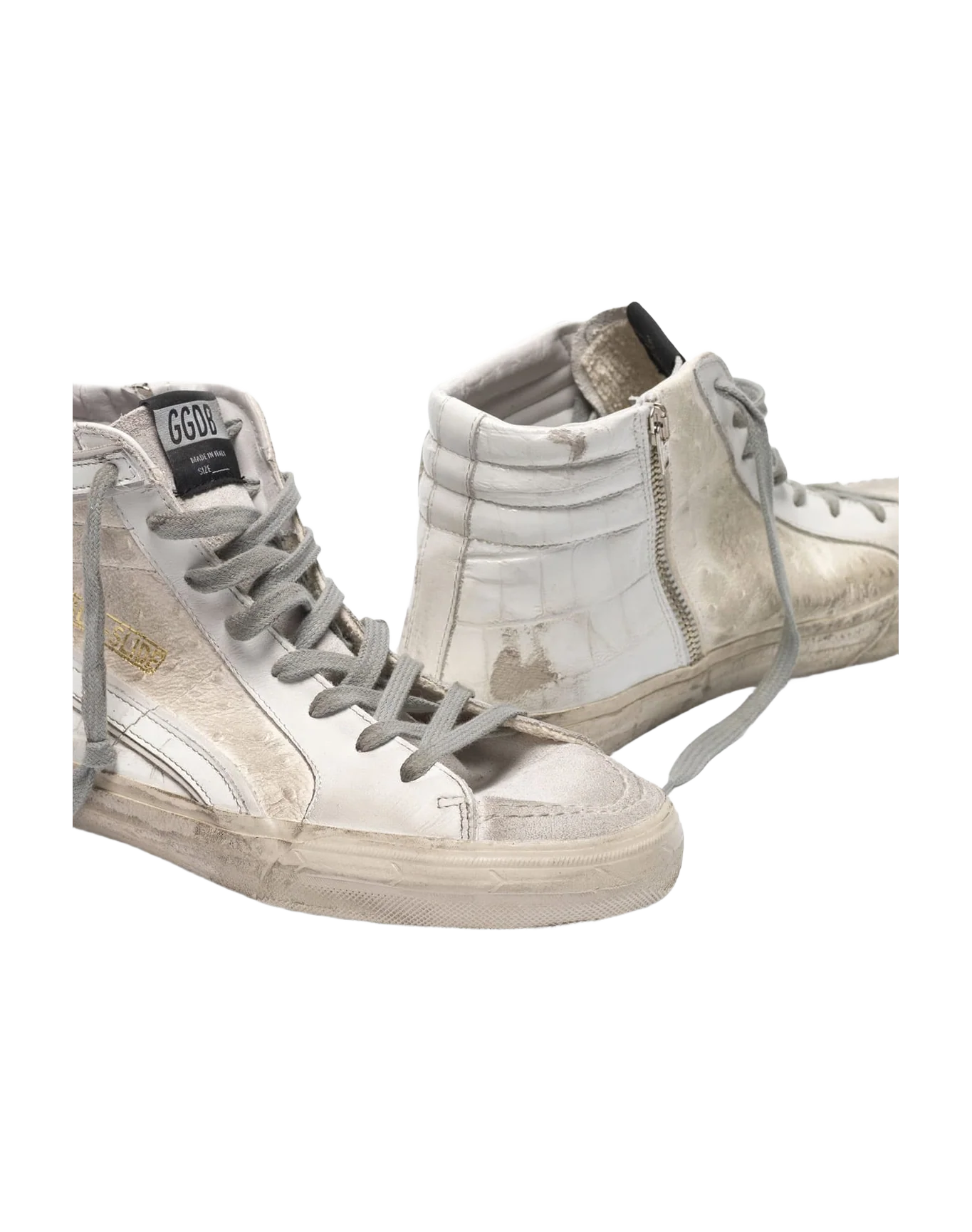 Men | White Patchwork Shades Slide Sneakers - Image 8