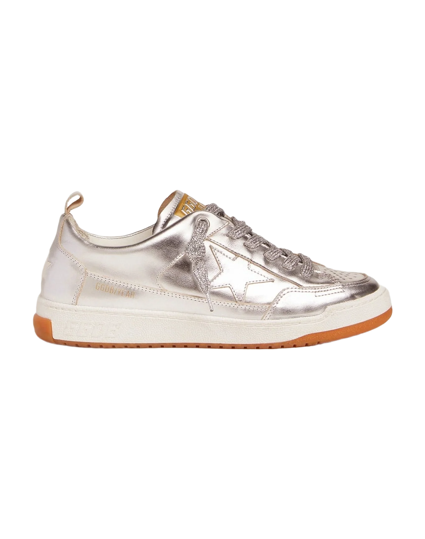Men | Yeah Sneakers Silver Laminated Leather | Silver