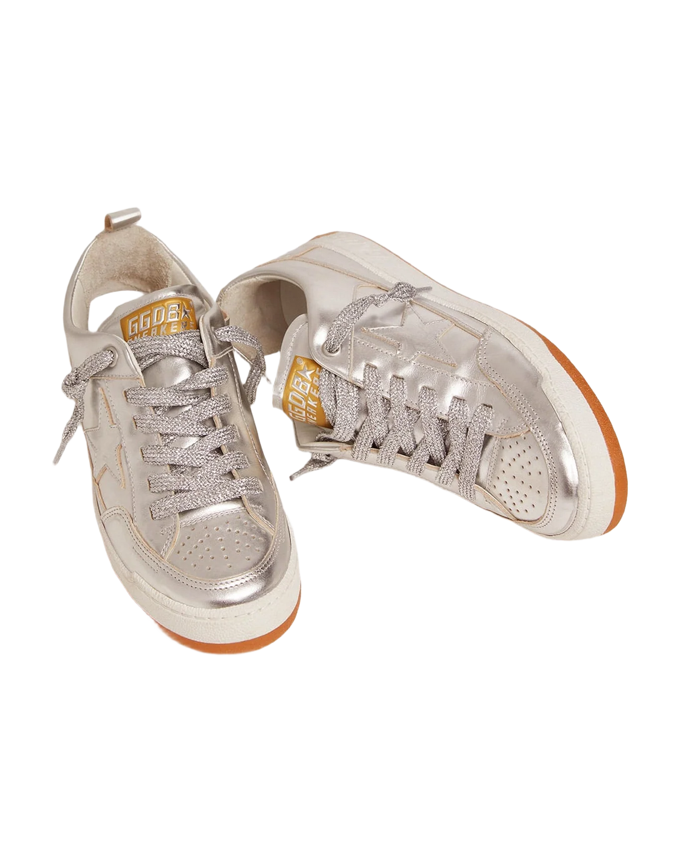 Men | Yeah Sneakers Silver Laminated Leather | Silver - Image 2