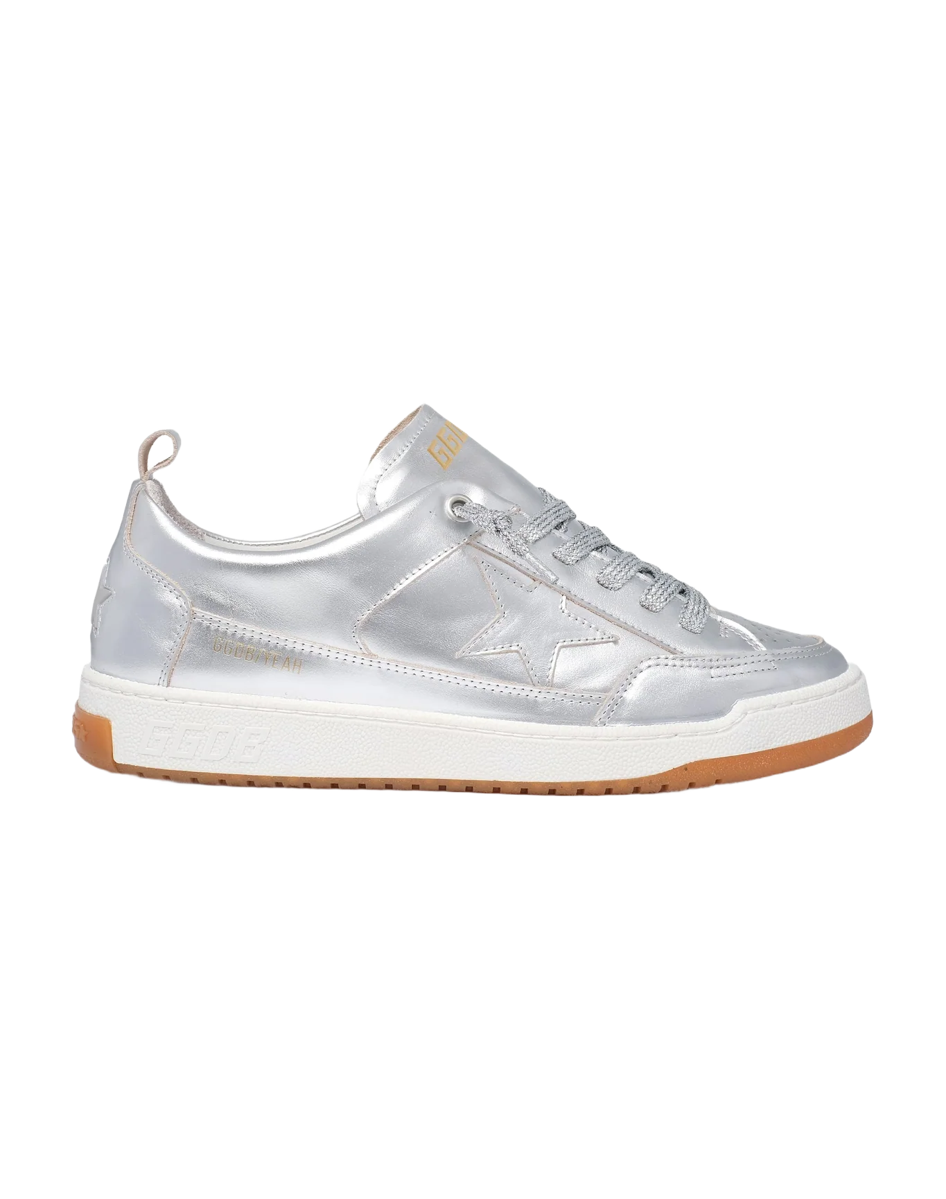 Men | Yeah Sneakers Silver Laminated Leather | Silver - Image 5