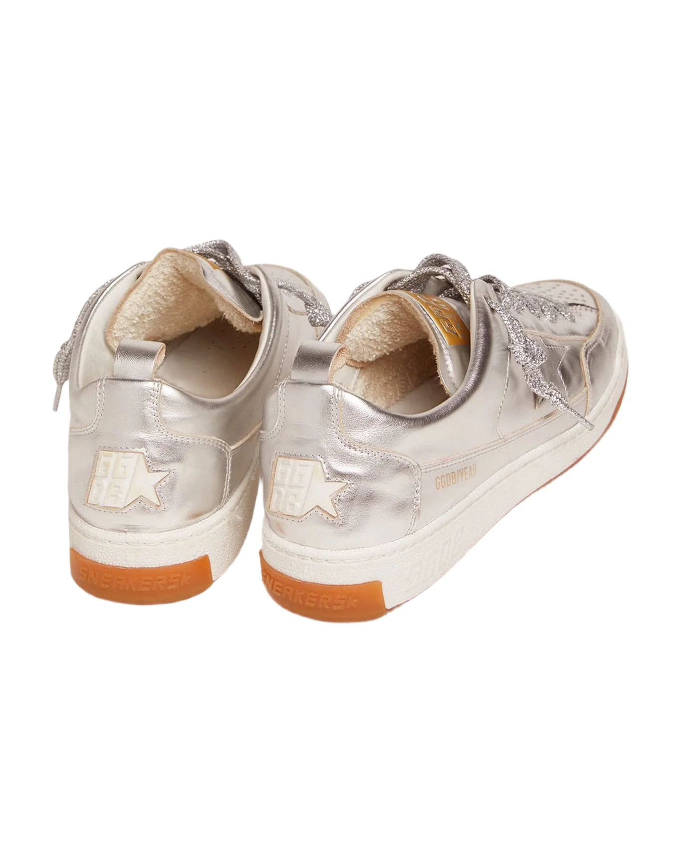 Men | Yeah Sneakers Silver Laminated Leather | Silver - Image 9