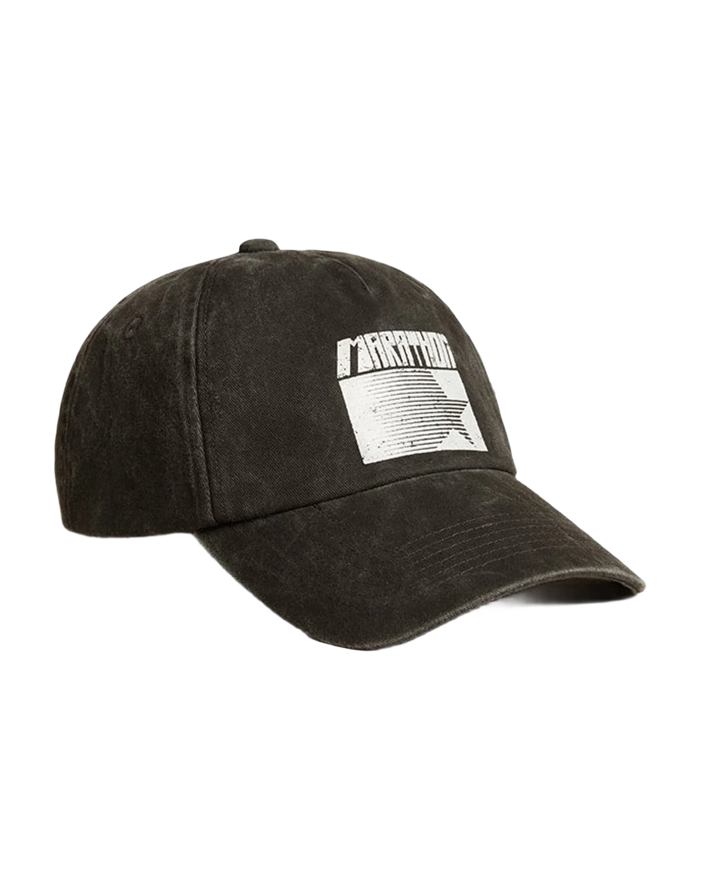 Unisex | Anthracite Gray Cap with Marathon Logo On The Front | Black x White