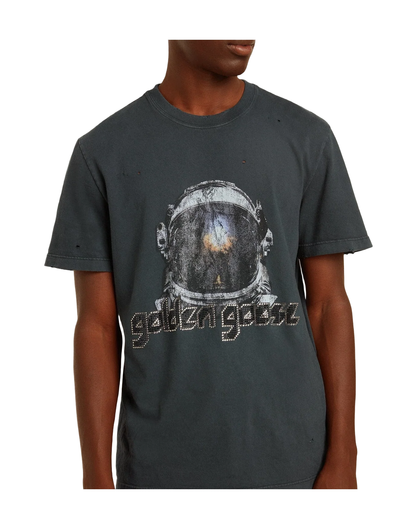 Unisex | Black T-Shirt with Multicolor Print | Washed Black