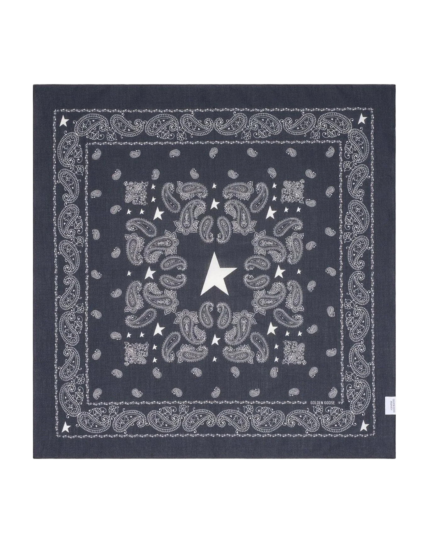 Unisex | Blue Scarf with Paisley Pattern | Black