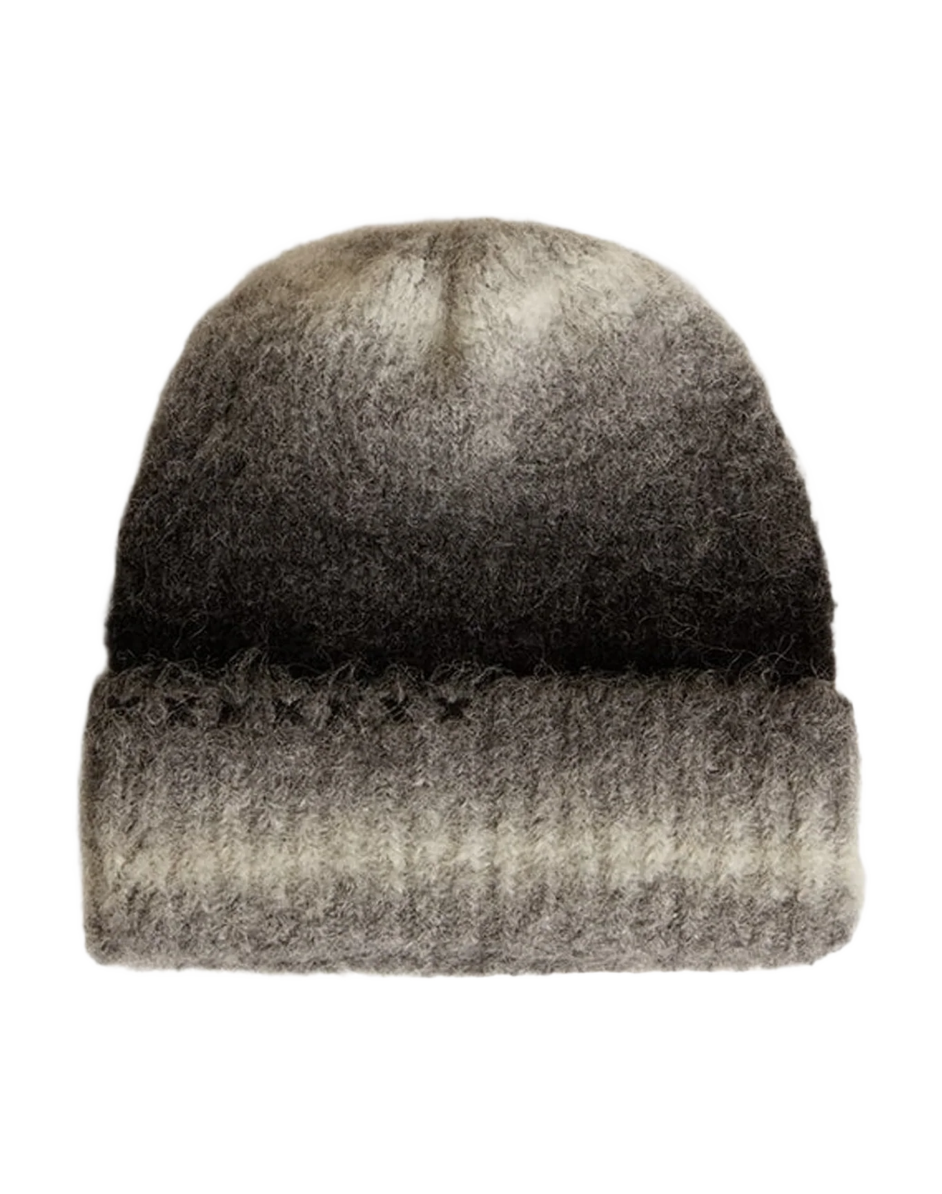 Unisex | Gray & Black Wool Beanie | Black x White